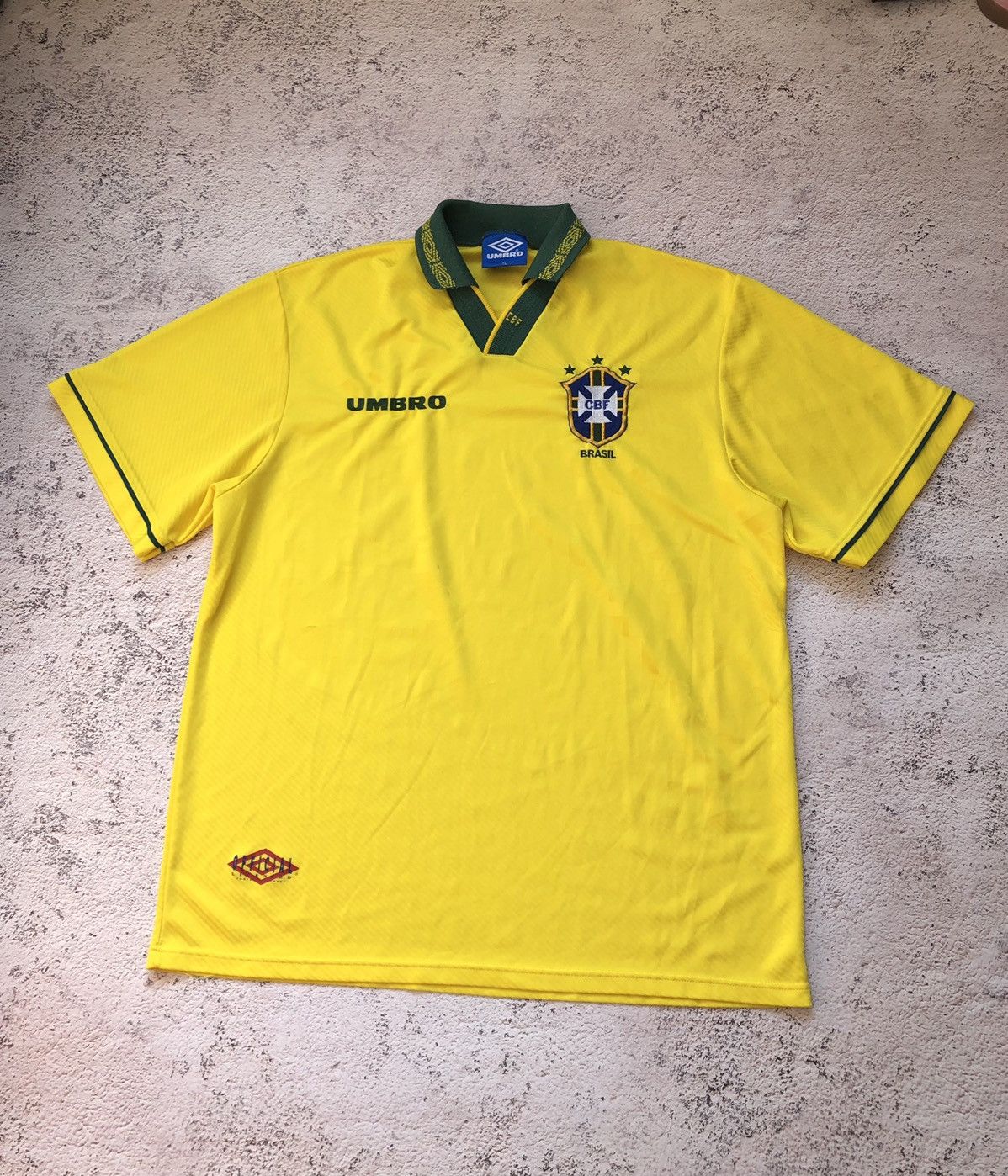 1993-94 Brazil Umbro Home Shirt Vintage