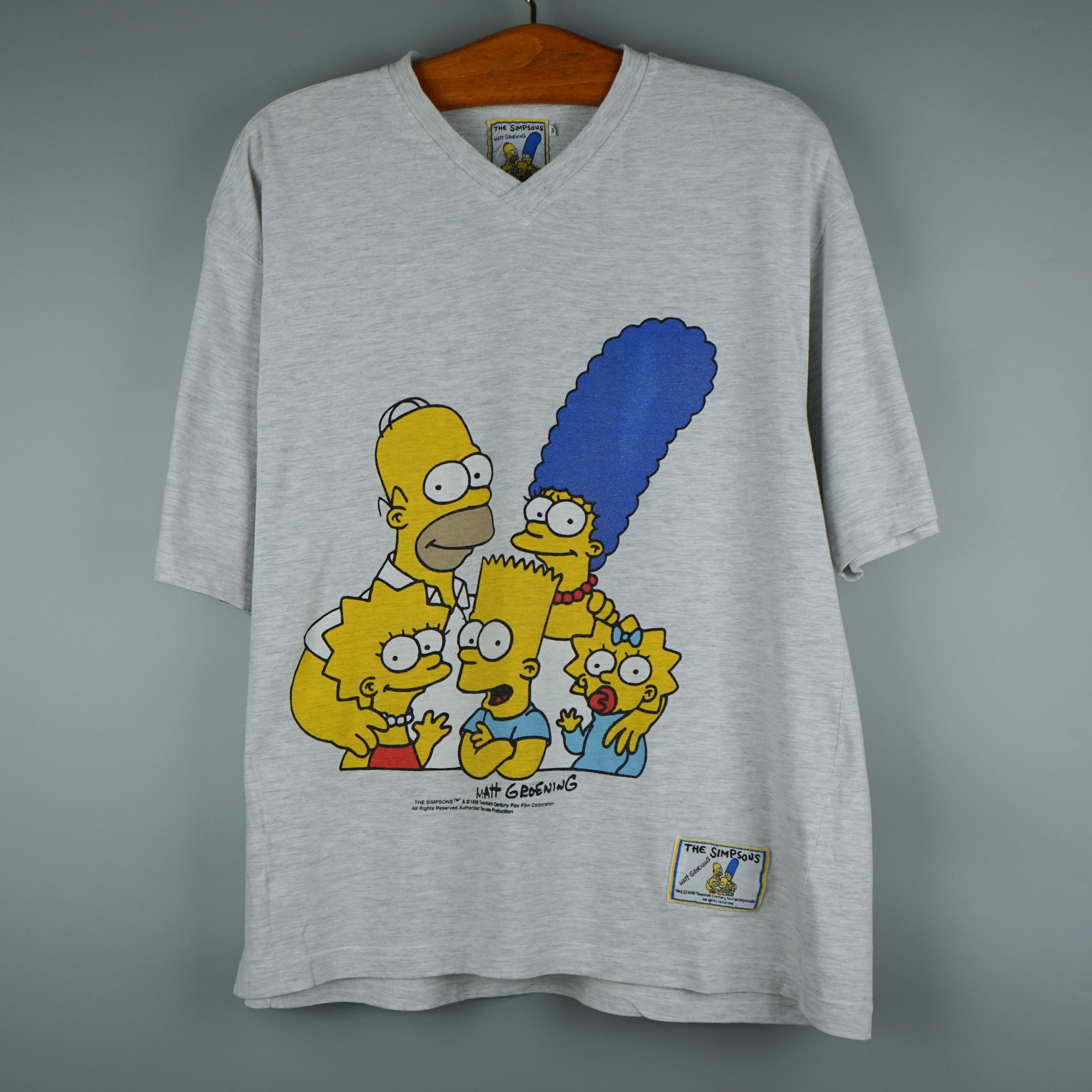 1989 The Simpsons “Say Cheese” Vintage T-Shirt XL Double Sided Single factory Stitch.