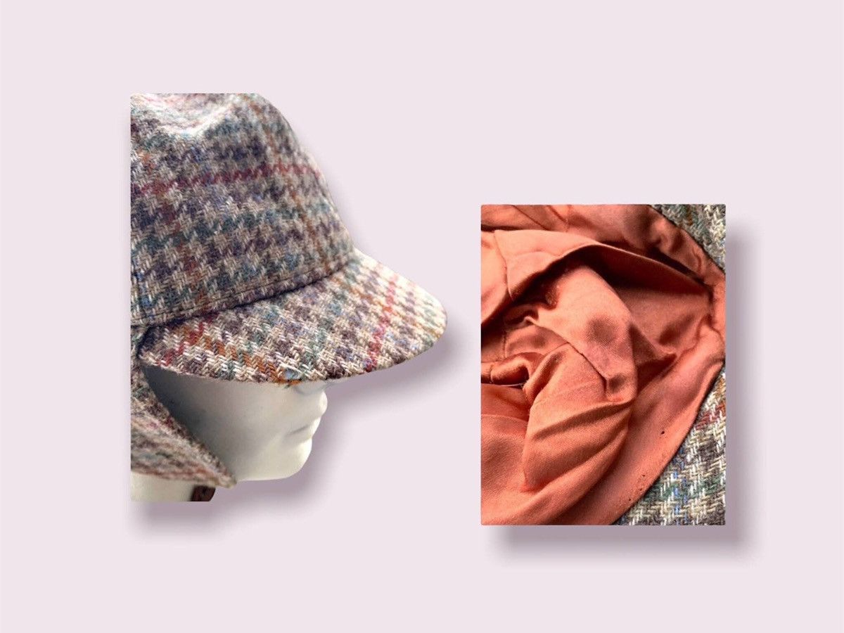 Vintage Plaid Wool Hat Men’s Vintage Deerstalker Ear Flap Cap Size ONE SIZE - 8 Thumbnail