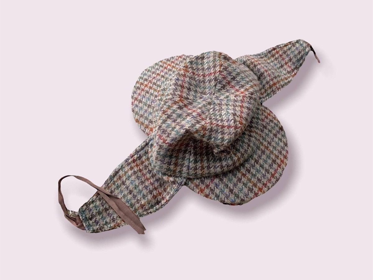 Vintage Plaid Wool Hat Men’s Vintage Deerstalker Ear Flap Cap Size ONE SIZE - 6 Thumbnail