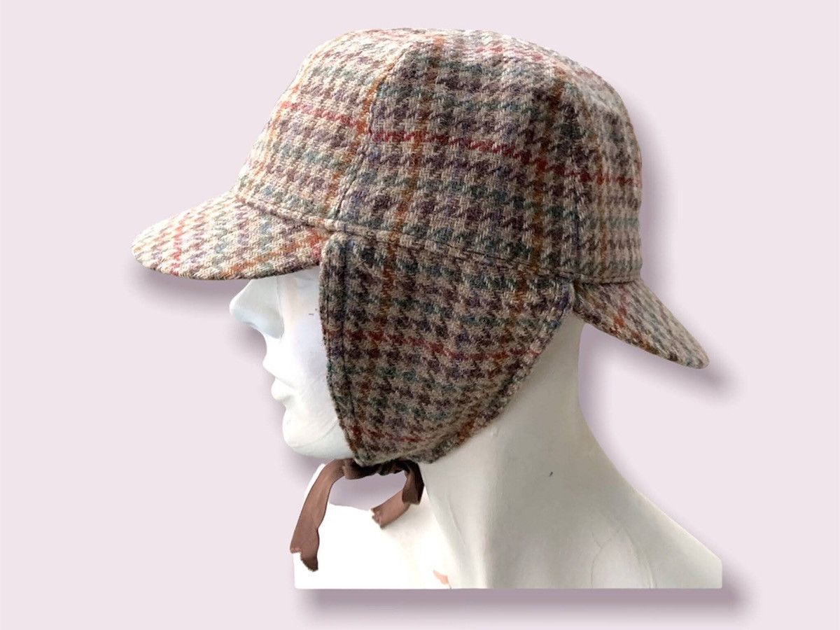 Vintage Plaid Wool Hat Men’s Vintage Deerstalker Ear Flap Cap Size ONE SIZE - 3 Thumbnail
