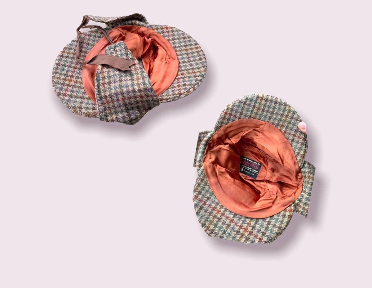 Vintage Plaid Wool Hat Men’s Vintage Deerstalker Ear Flap Cap Size ONE SIZE - 7 Thumbnail
