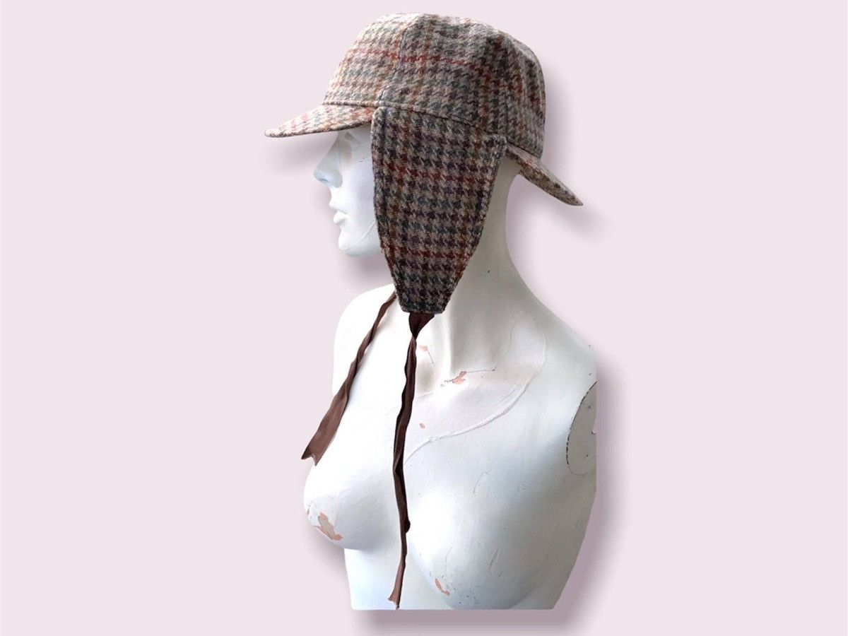 Vintage Plaid Wool Hat Men’s Vintage Deerstalker Ear Flap Cap Size ONE SIZE - 1 Thumbnail