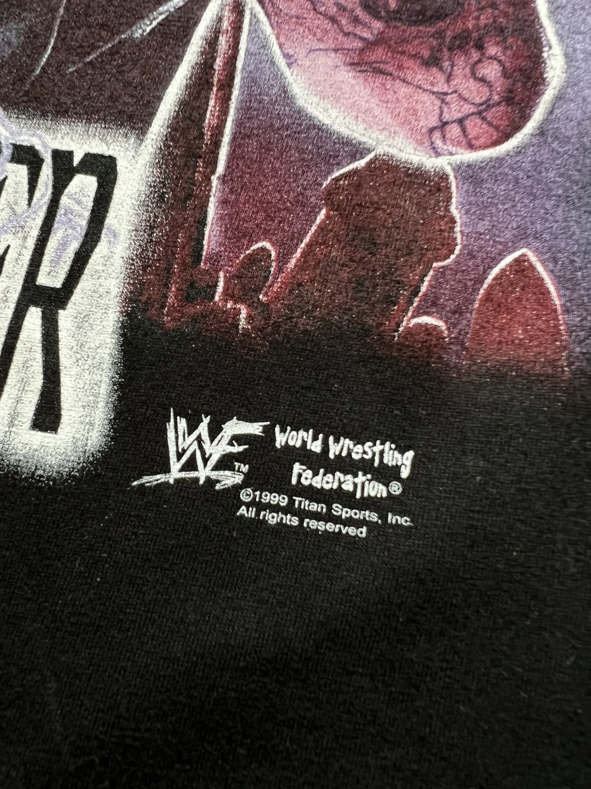 Vintage × WWE × WWF WWF 1999 Undertaker Vintage T Shirt ( WWE ) Size US XL / EU 56 / 4 - 6 Thumbnail