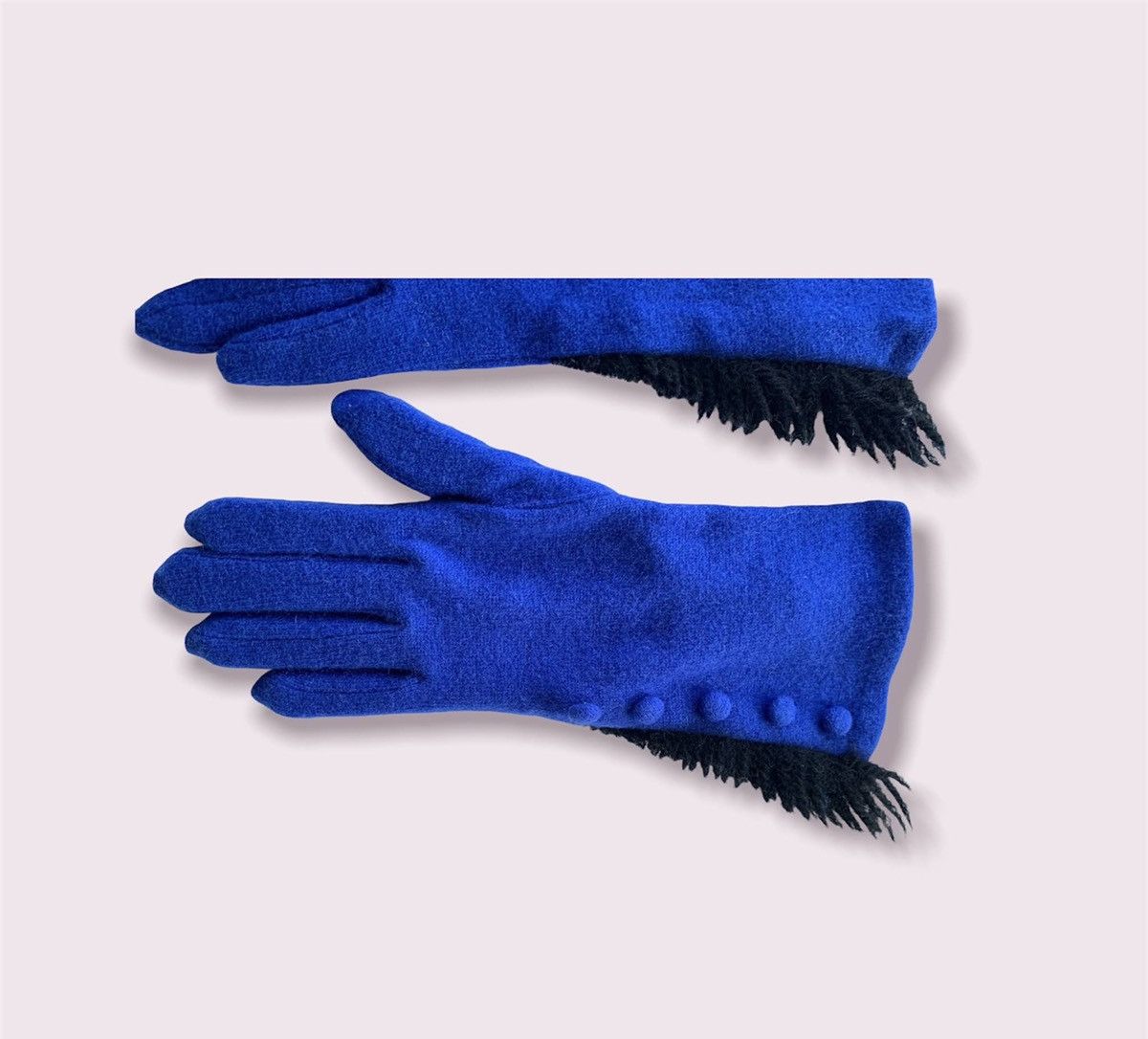 Vintage Alfred Sung Wool Gloves Women’s Vintage Designer 90’s Size ONE SIZE - 3 Thumbnail