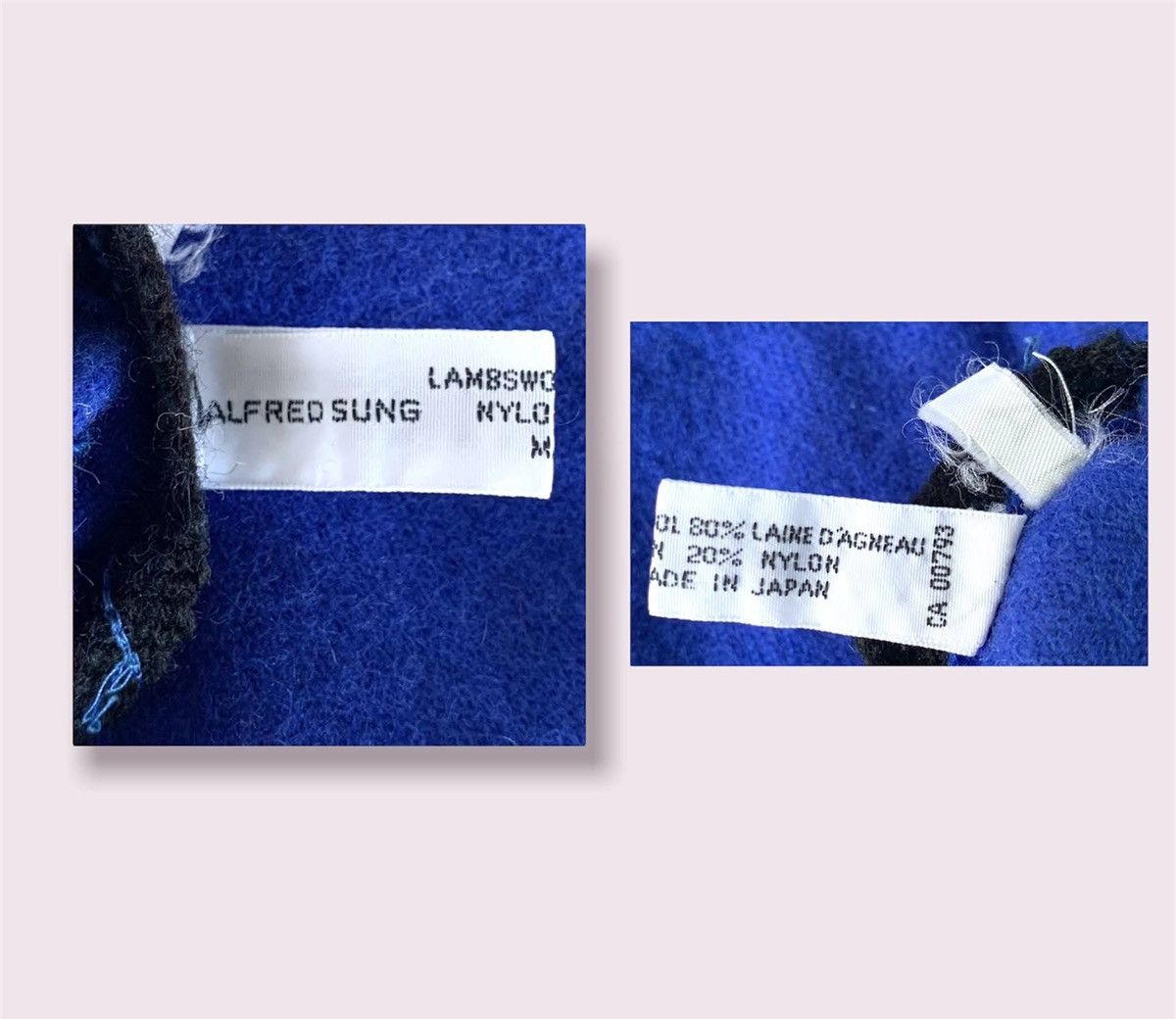 Vintage Alfred Sung Wool Gloves Women’s Vintage Designer 90’s Size ONE SIZE - 7 Thumbnail