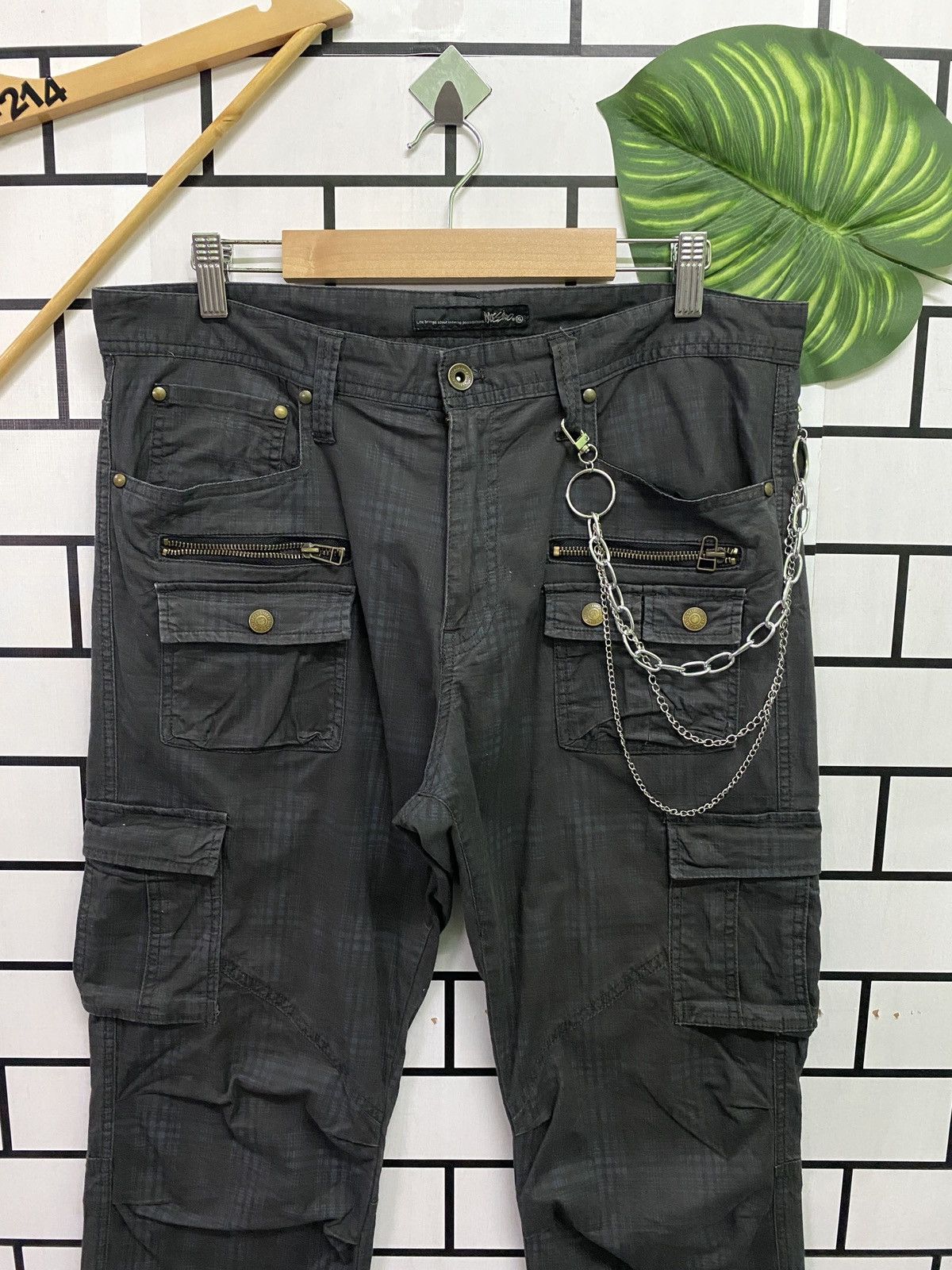 Japanese Brand × Mossimo Japanese Tactical MOSSIMO Checked Multi pocket Cargo Pants Size US 32 / EU 48 - 3 Thumbnail