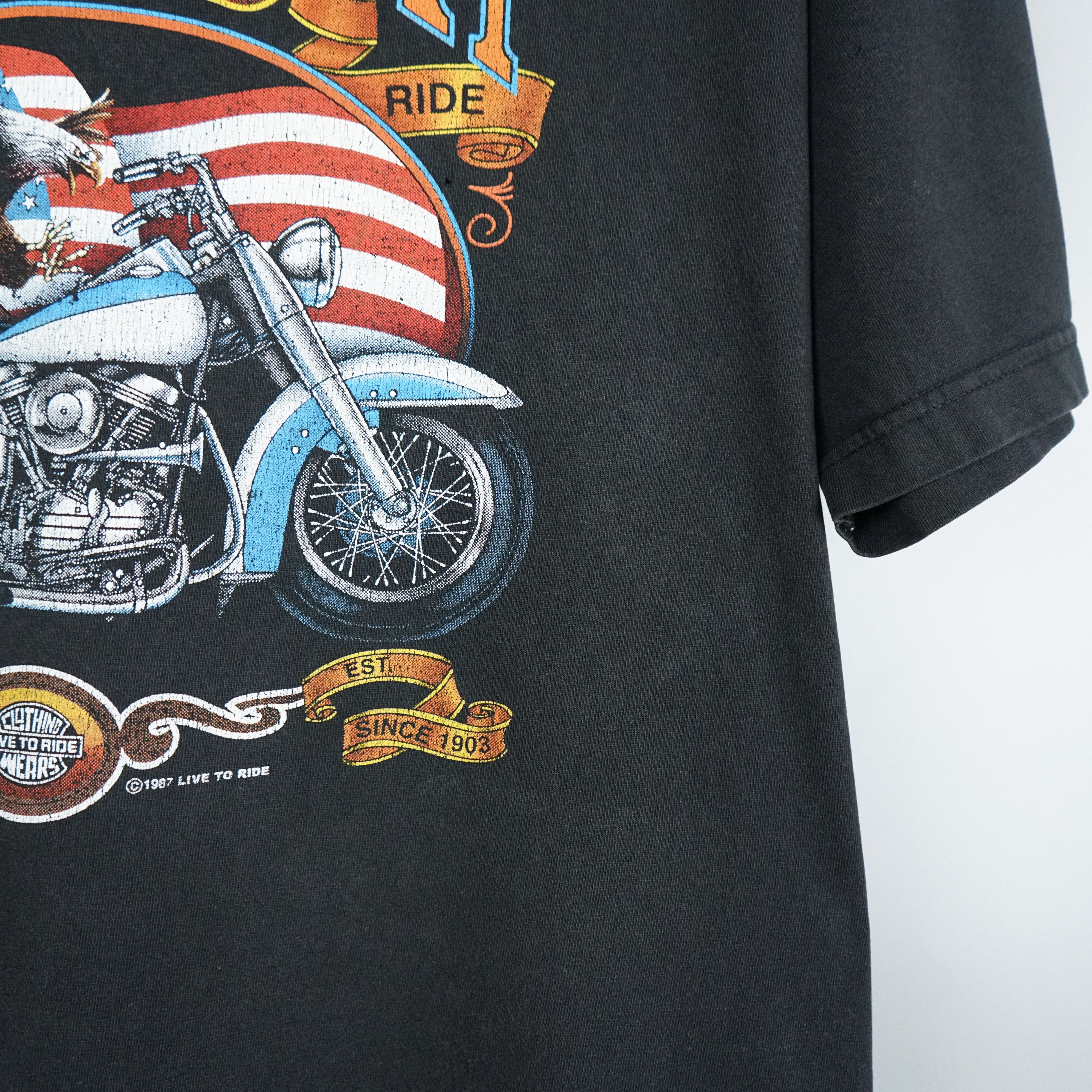 Harley Davidson × Vintage × West Coast Choppers 1990 American Biker Live To Ride t shirt Size US XL / EU 56 / 4 - 7 Thumbnail