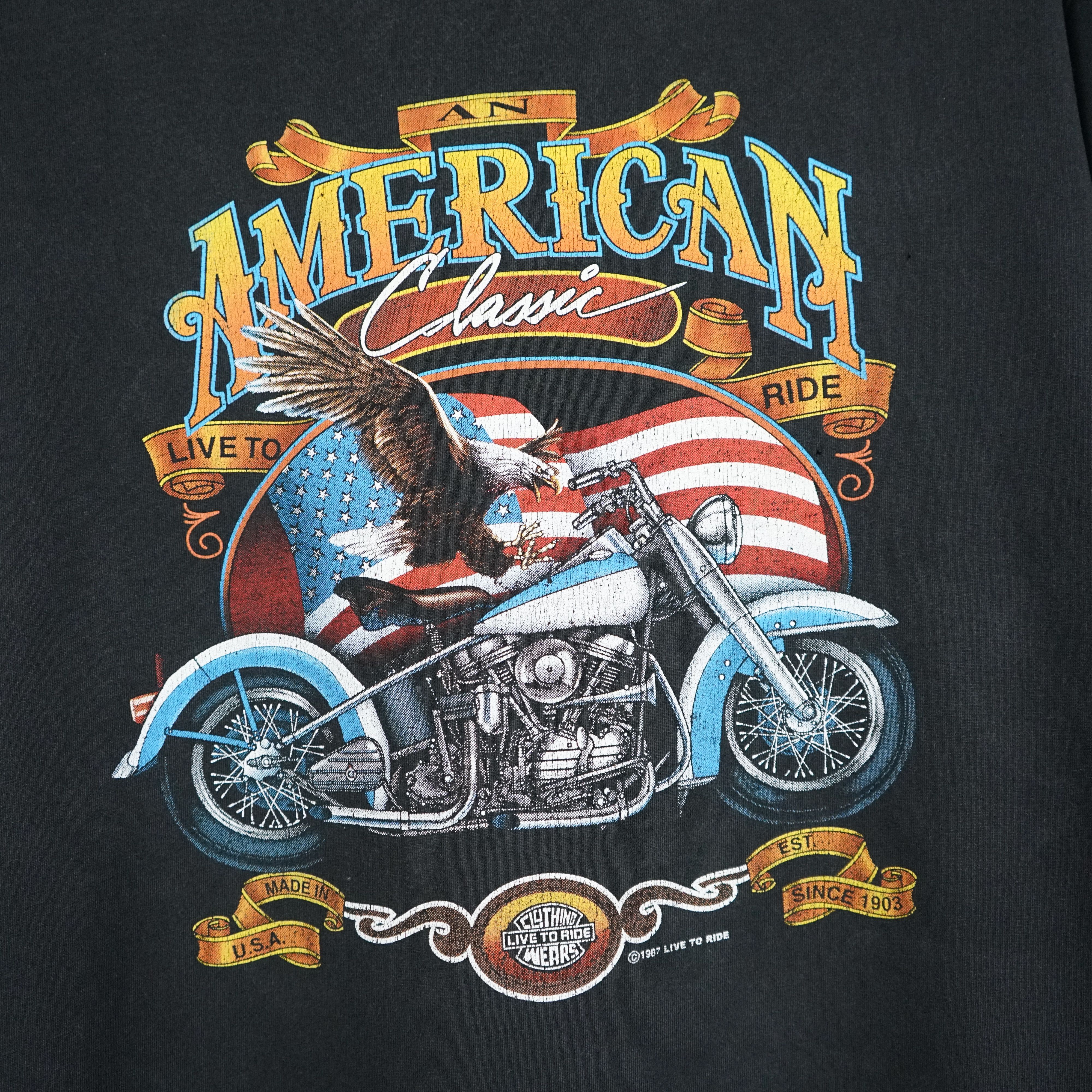 Harley Davidson × Vintage × West Coast Choppers 1990 American Biker Live To Ride t shirt Size US XL / EU 56 / 4 - 2 Thumbnail