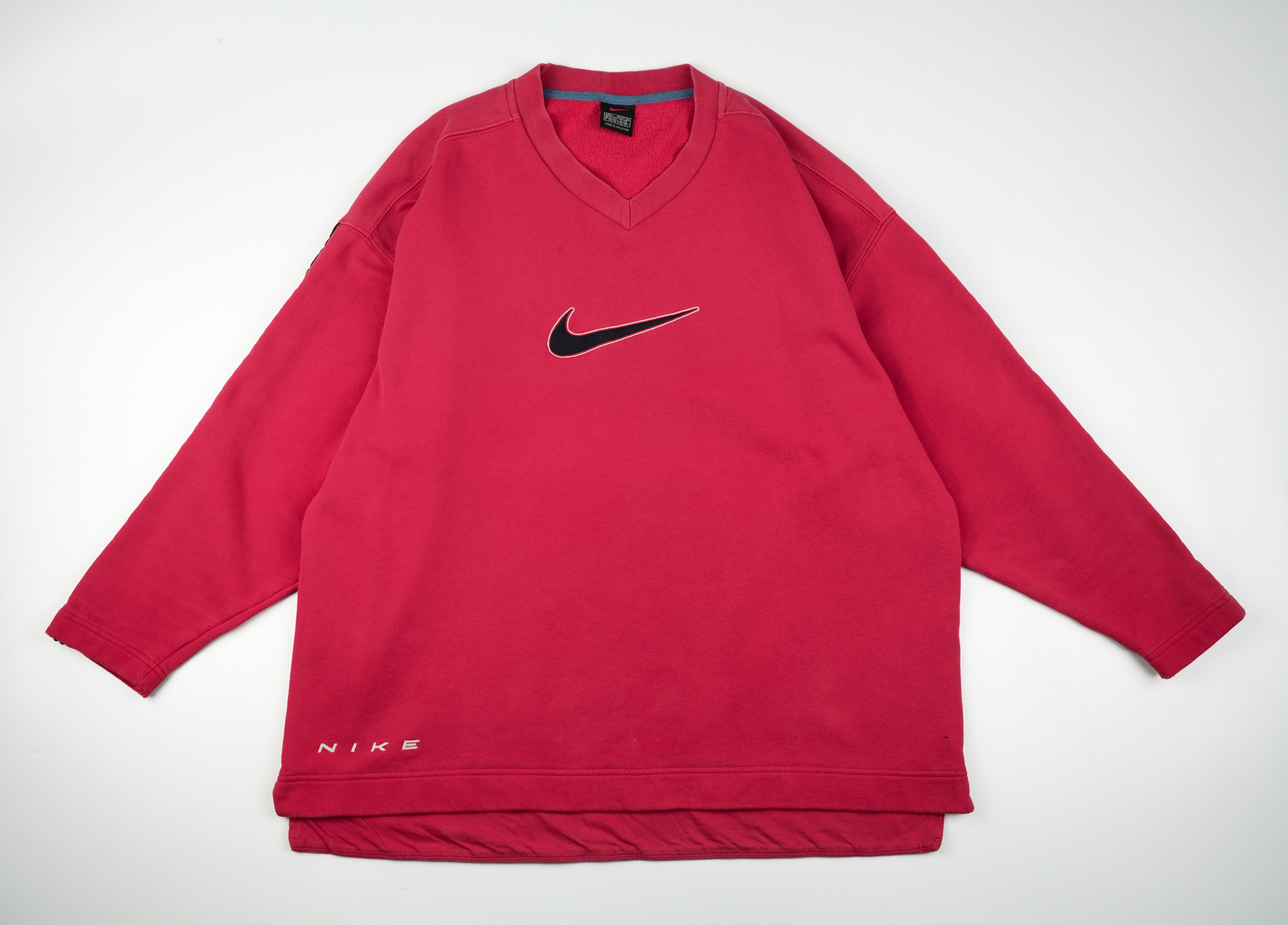 1990s Nike Center Logo Sweatshirtd Distressed