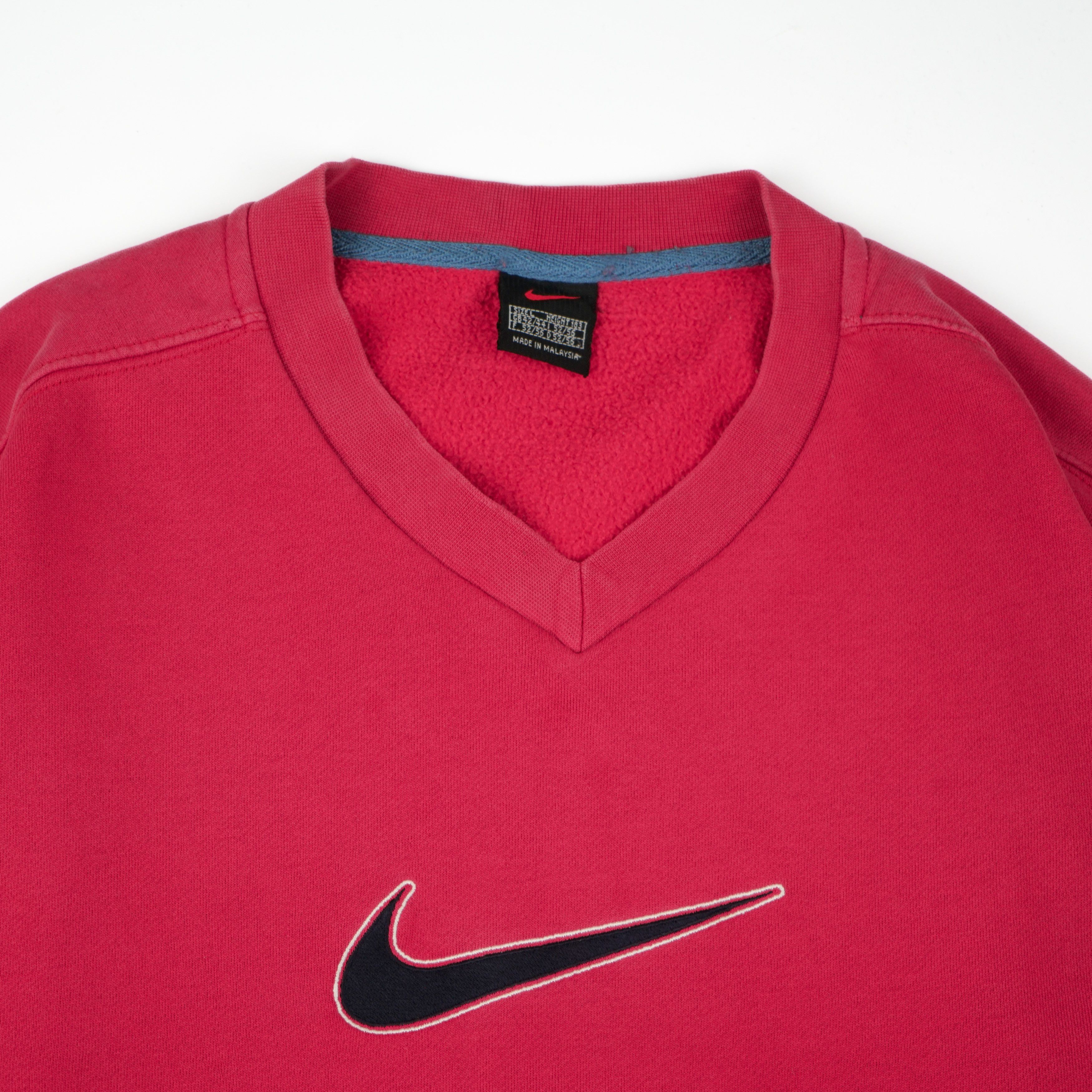 Nike × Vintage 1990s Nike Center Logo Sweatshirtd Distressed Size US XL / EU 56 / 4 - 2 Thumbnail
