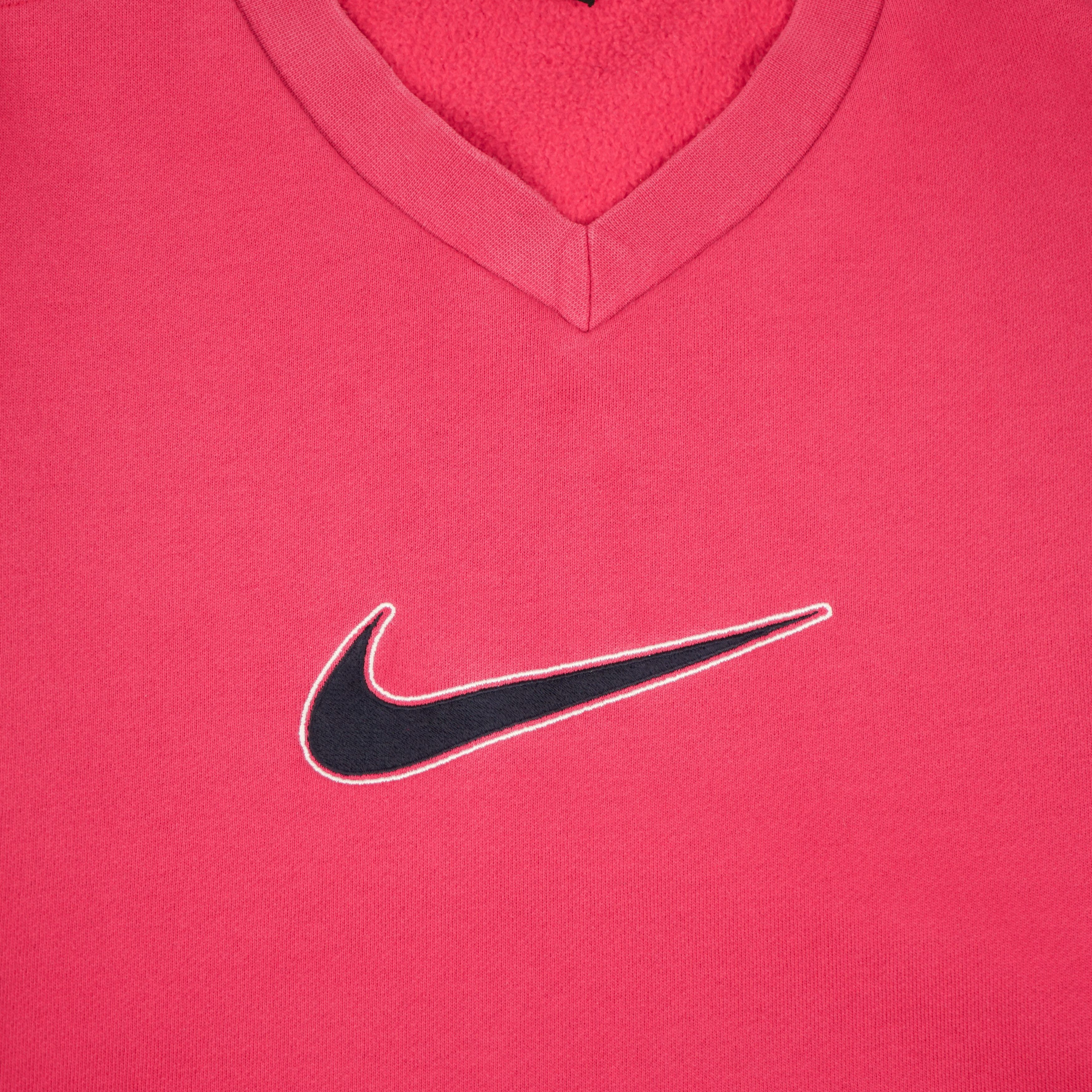 Nike × Vintage 1990s Nike Center Logo Sweatshirtd Distressed Size US XL / EU 56 / 4 - 4 Thumbnail