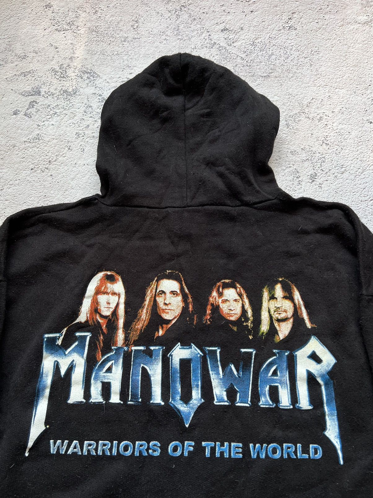 Band Tees × Vintage Vintage Manowar warriors of the world hoodie Size US L / EU 52-54 / 3 - 10 Thumbnail