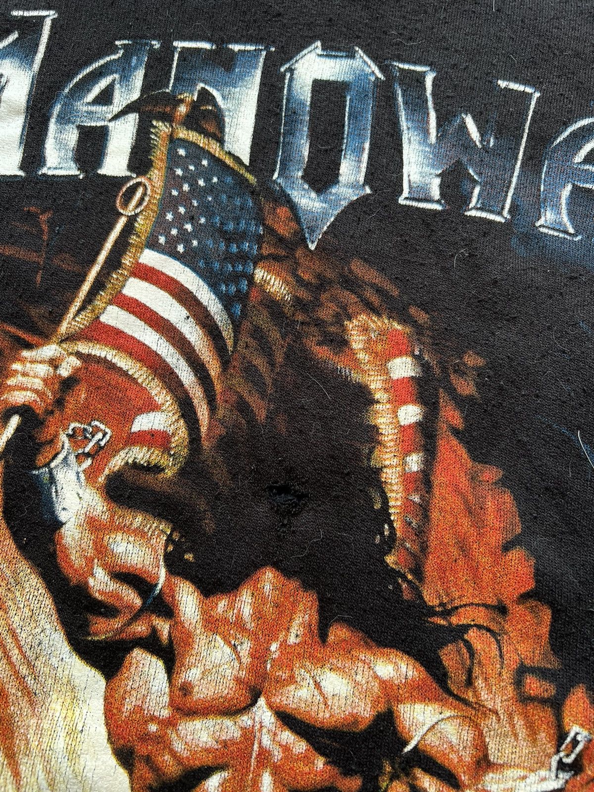 Band Tees × Vintage Vintage Manowar warriors of the world hoodie Size US L / EU 52-54 / 3 - 9 Thumbnail