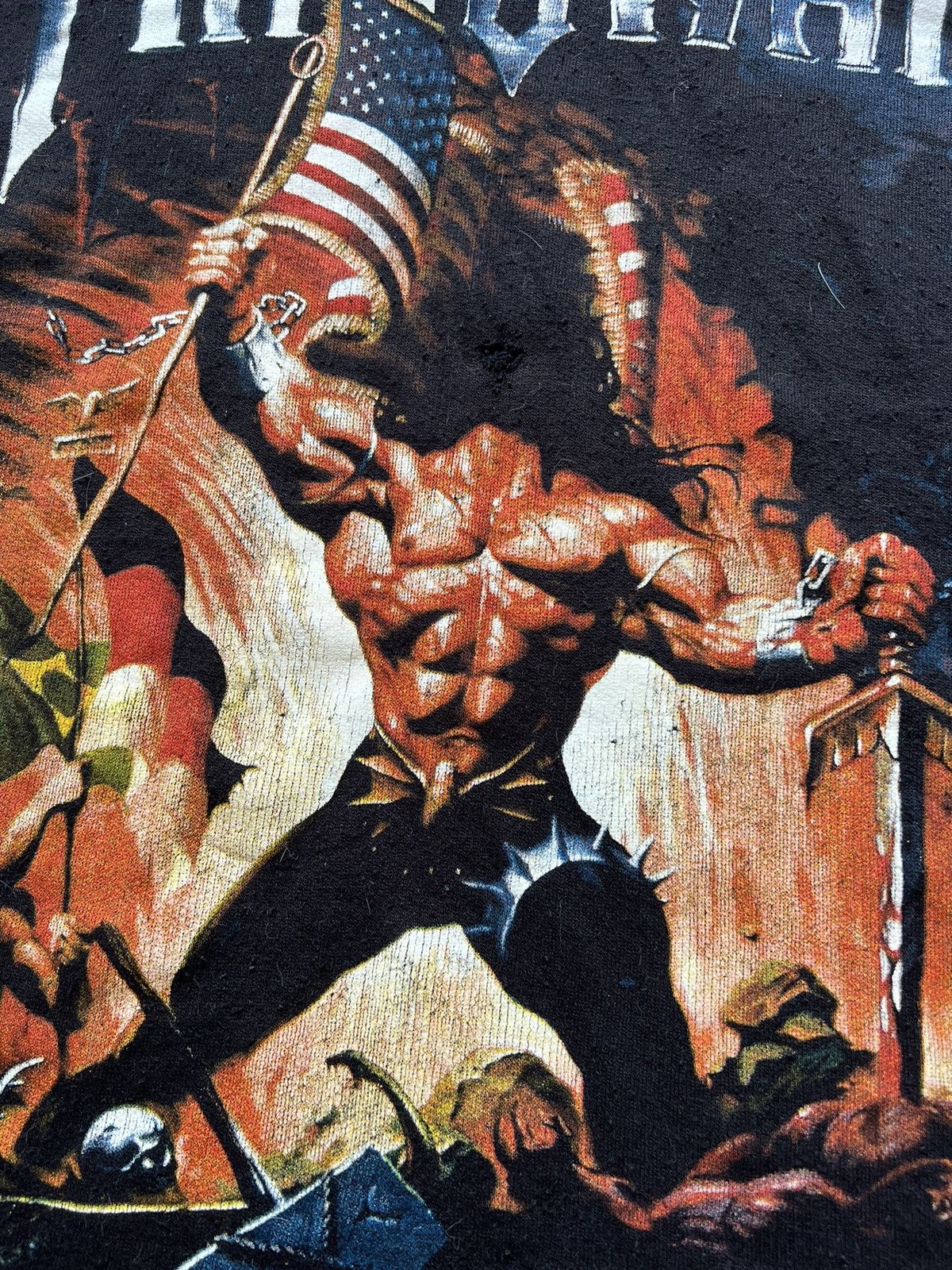 Band Tees × Vintage Vintage Manowar warriors of the world hoodie Size US L / EU 52-54 / 3 - 8 Thumbnail