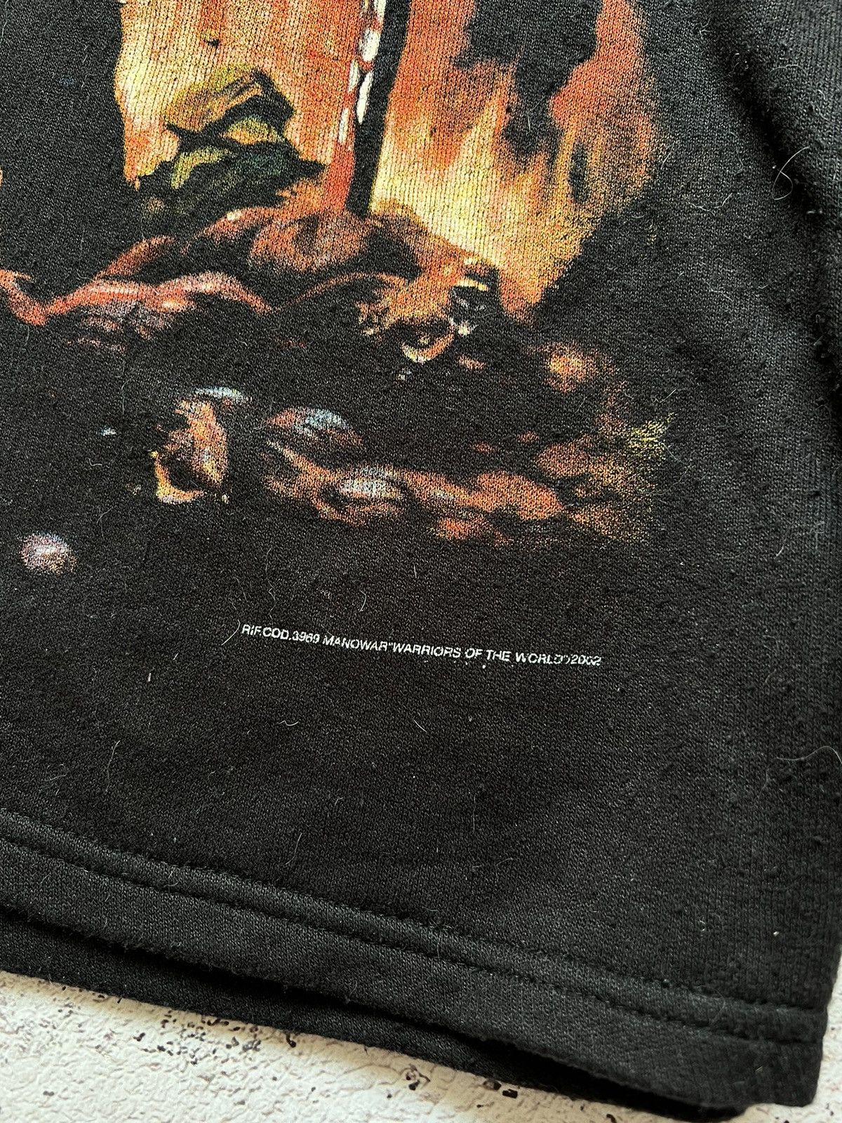 Band Tees × Vintage Vintage Manowar warriors of the world hoodie Size US L / EU 52-54 / 3 - 7 Thumbnail