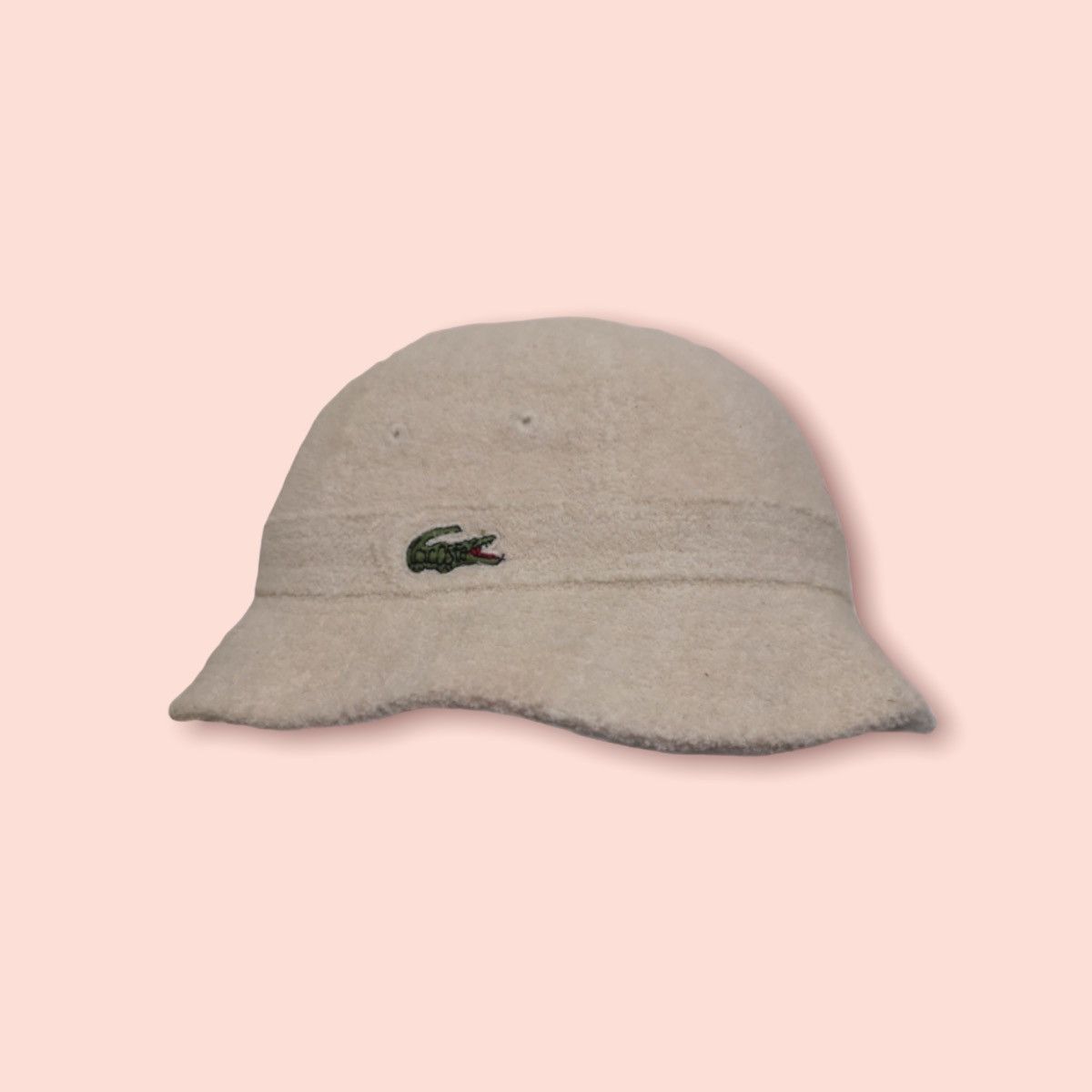 Japanese Brand × Lacoste × Vintage VINTAGE LACOSTE TERRY CLOTH 6 PANELS BUCKET HAT JAPAN Size ONE SIZE - 1 Thumbnail