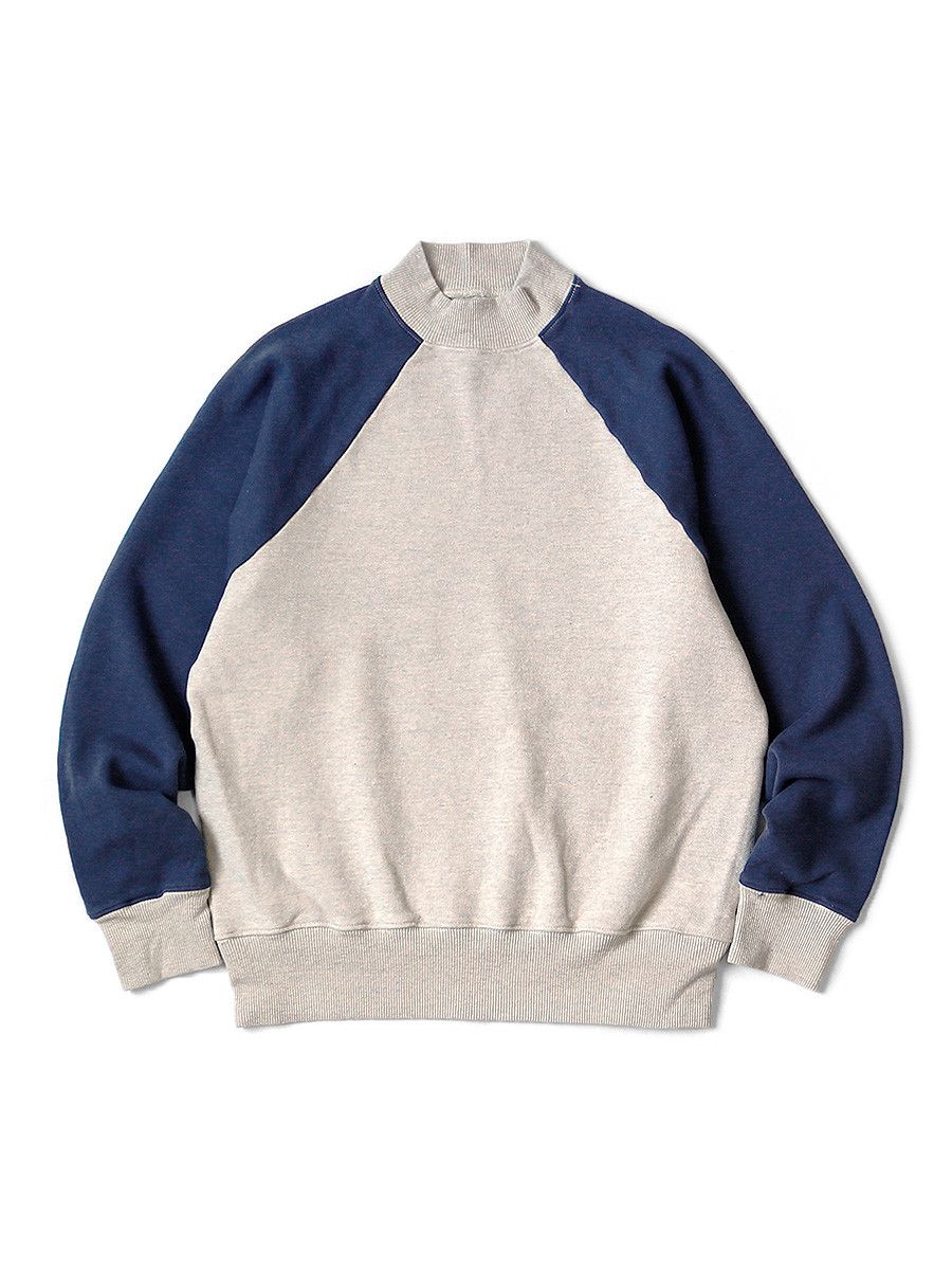 Kapital Kapital 2-TONE Fleece Raglan Mock Neck 1966 Sweatshirt Size US XL / EU 56 / 4 - 2 Thumbnail