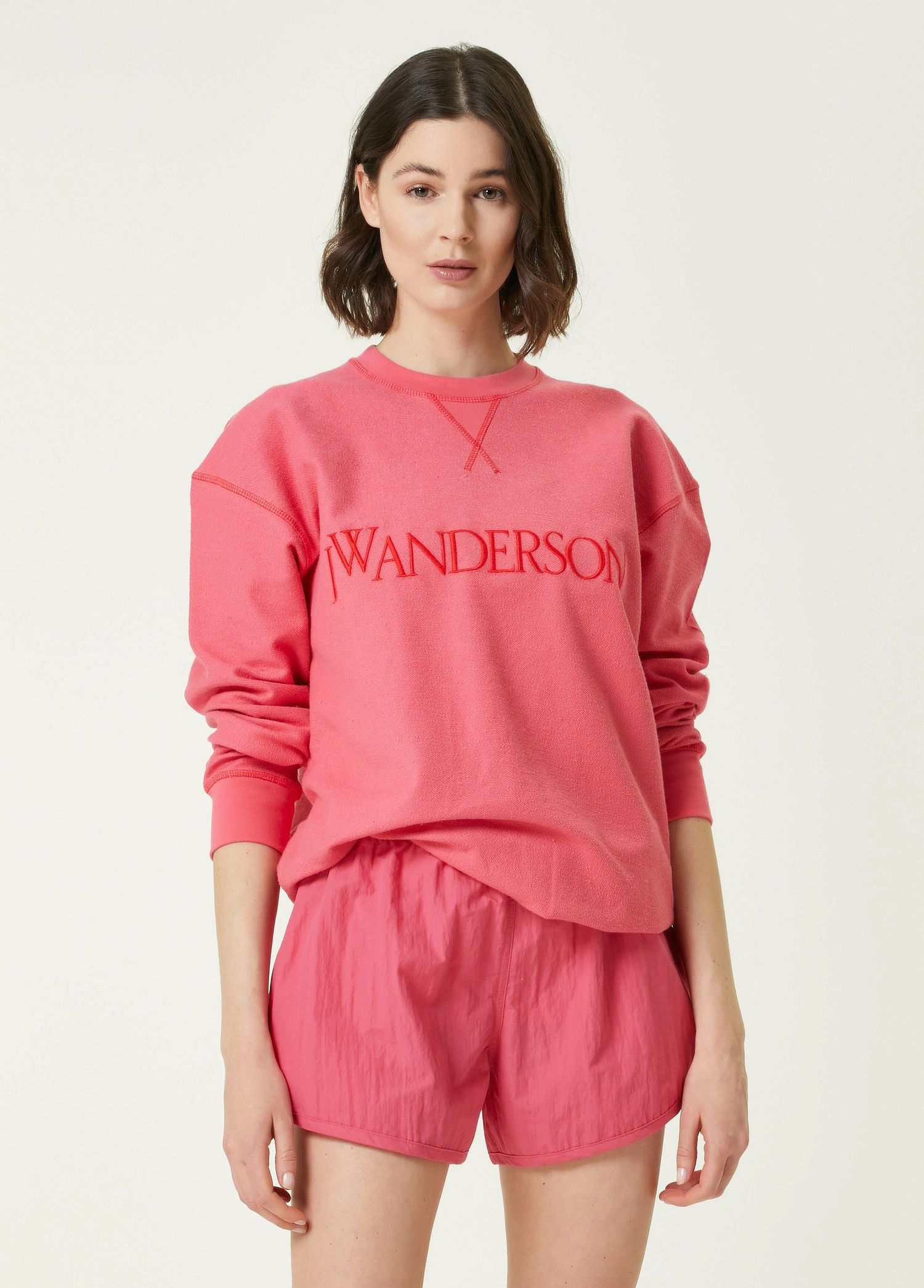 JW Anderson JW Anderson fuchsia pink Inside Out logo sweatshirt Large Size L / US 10 / IT 46 - 1 Thumbnail