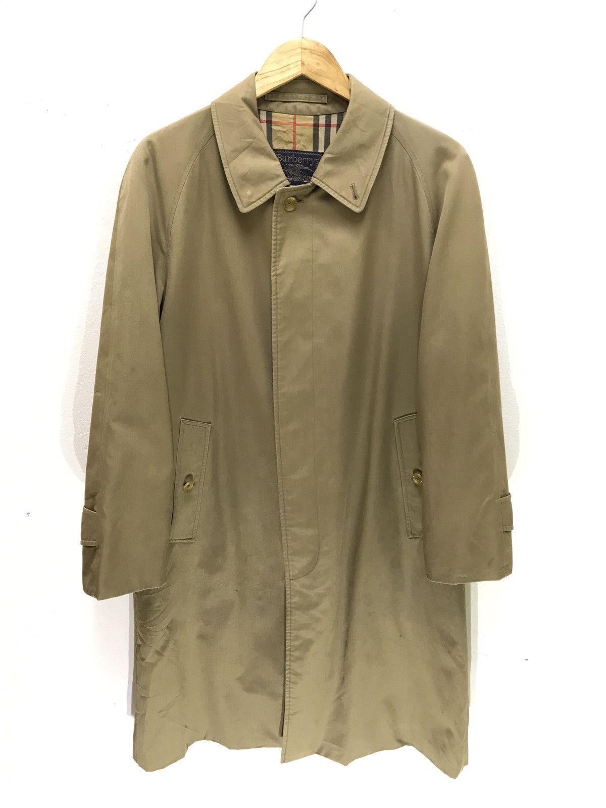 Burberry 🐎Made in England Burberrys Over Coat Nova Check Lining Size US M / EU 48-50 / 2 - 3 Thumbnail