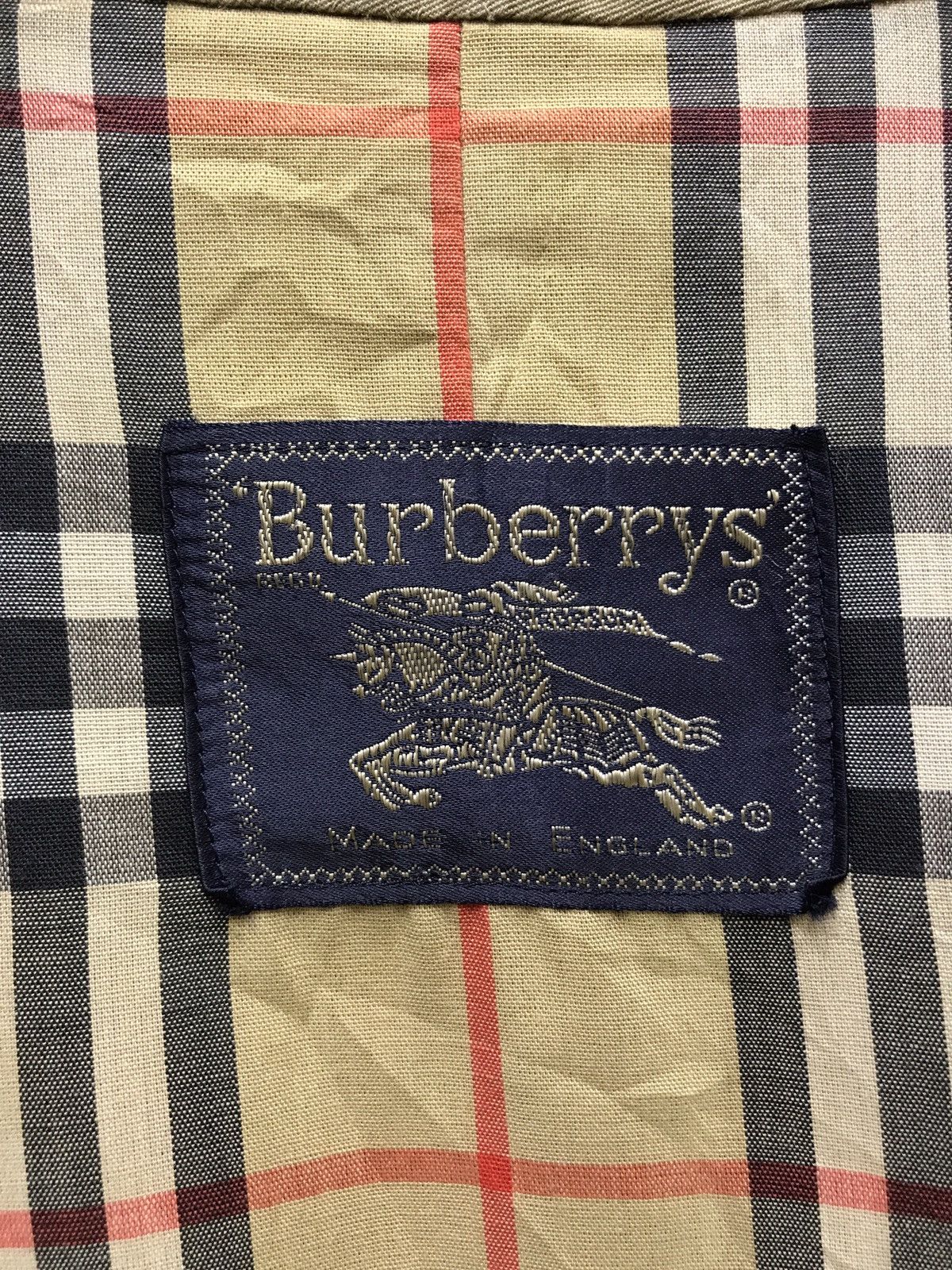 Burberry 🐎Made in England Burberrys Over Coat Nova Check Lining Size US M / EU 48-50 / 2 - 8 Thumbnail