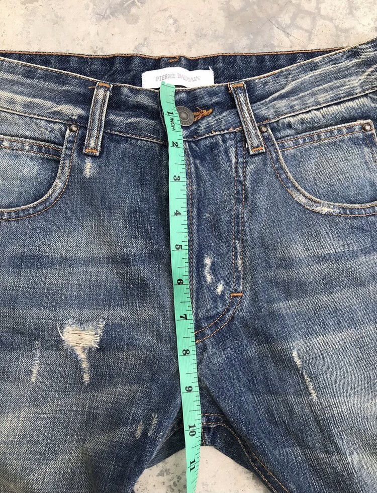 Japanese Brand × Vintage Vintage Pierre Balmain Distressed Ripped Jeans Size US 30 / EU 46 - 16 Thumbnail