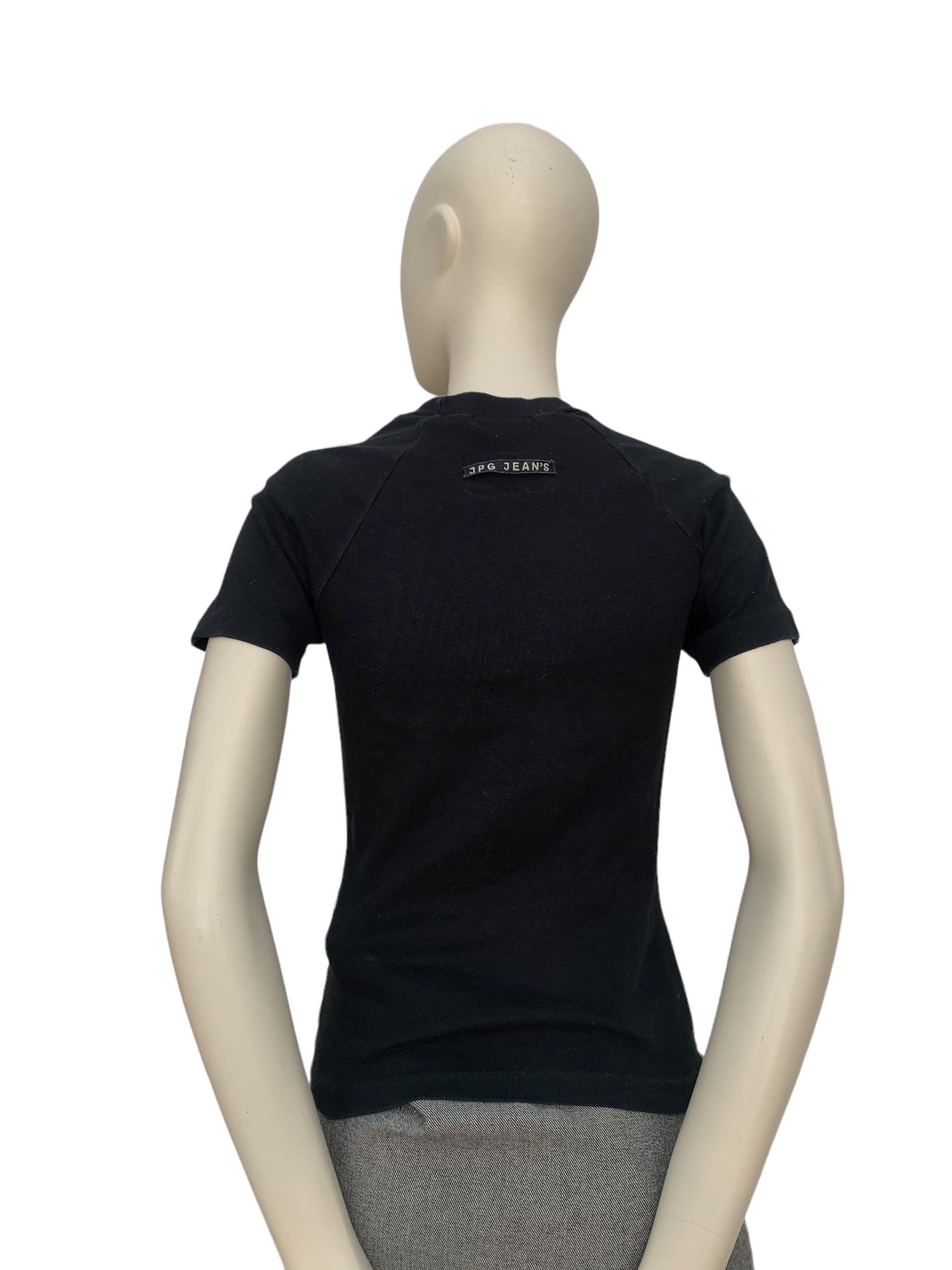 Jean Paul Gaultier Vintage Black T-shirt Size XS / US 0-2 / IT 36-38 - 6 Thumbnail