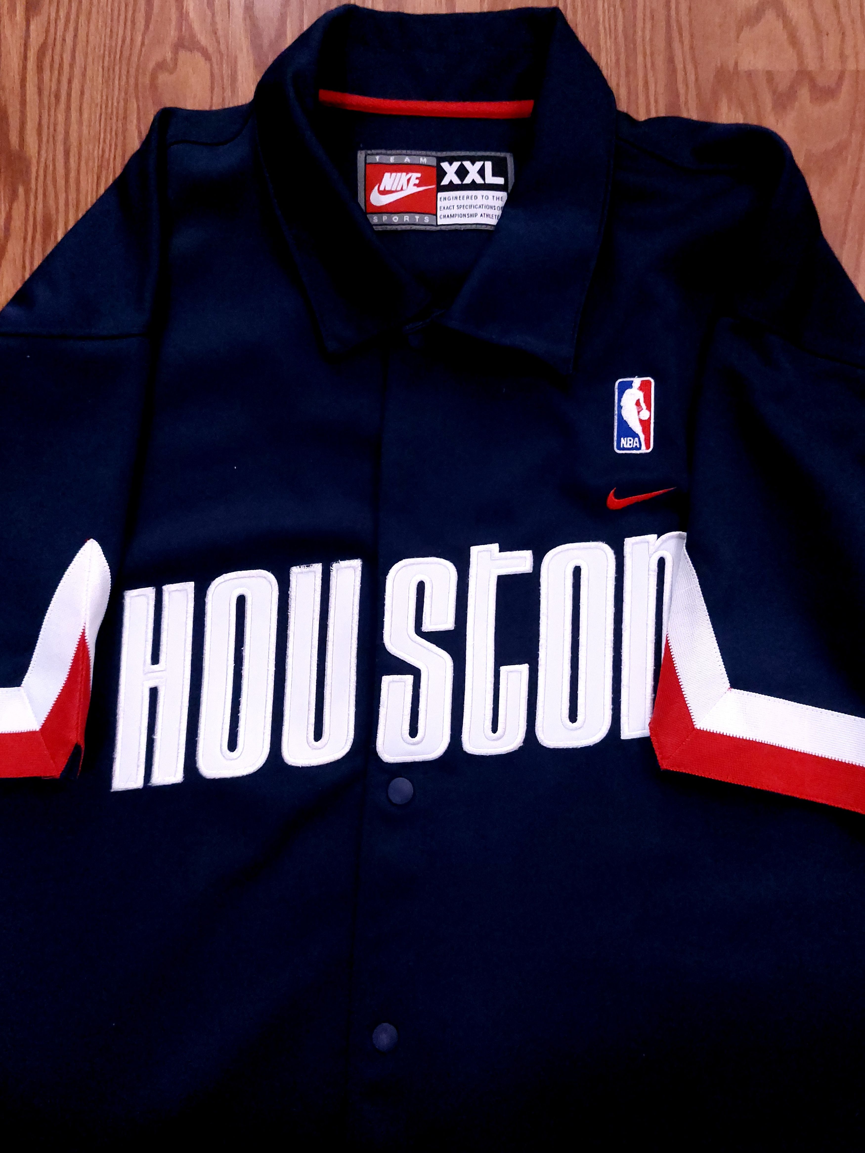 NBA × Nike Authentic Houston Rockets Nike Throwback Warm Up Shirt Size US XXL / EU 58 / 5 - 4 Thumbnail