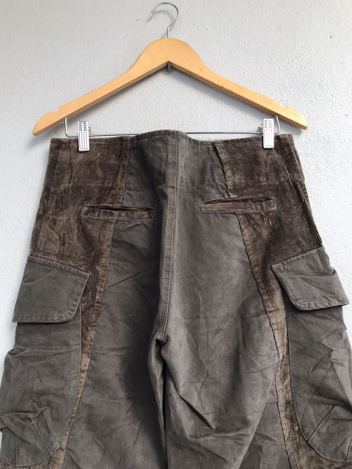 Designer Reconstructed Corduroy Cargo Pants Made in Italy Size US 32 / EU 48 - 9 Thumbnail