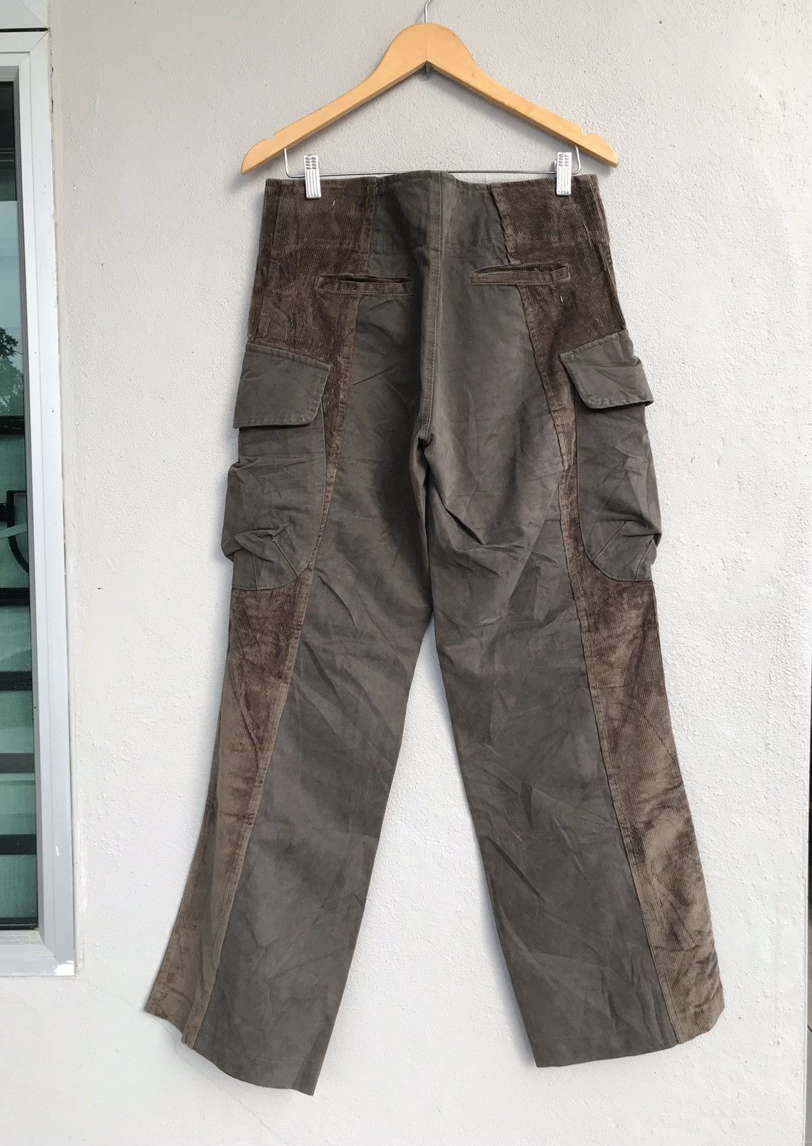 Designer Reconstructed Corduroy Cargo Pants Made in Italy Size US 32 / EU 48 - 8 Thumbnail
