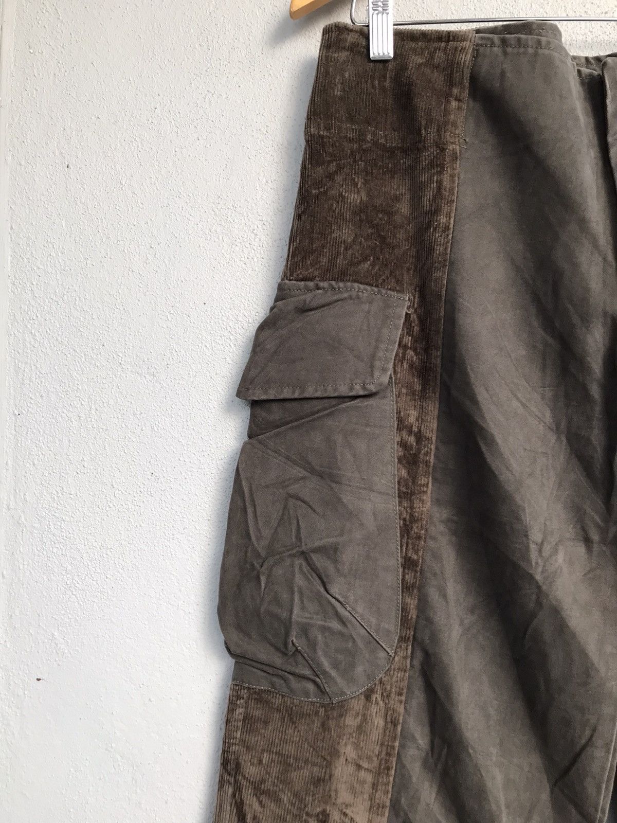 Designer Reconstructed Corduroy Cargo Pants Made in Italy Size US 32 / EU 48 - 3 Thumbnail