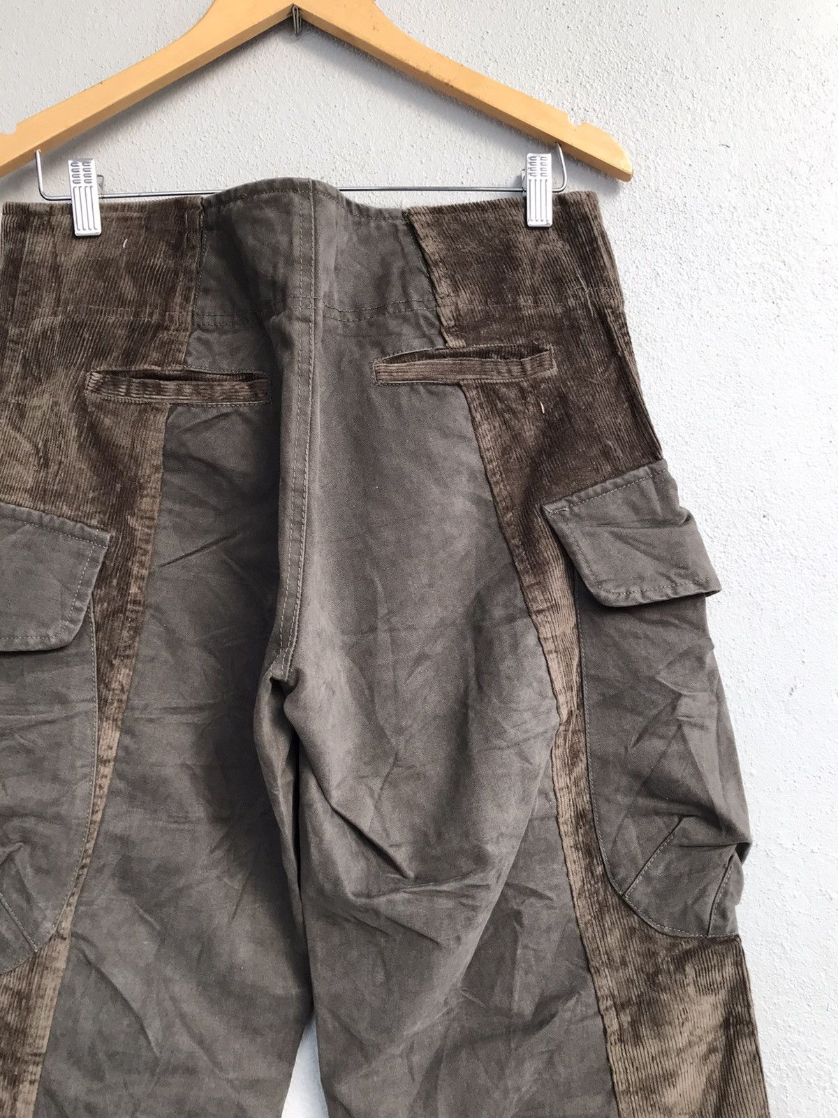 Designer Reconstructed Corduroy Cargo Pants Made in Italy Size US 32 / EU 48 - 10 Thumbnail