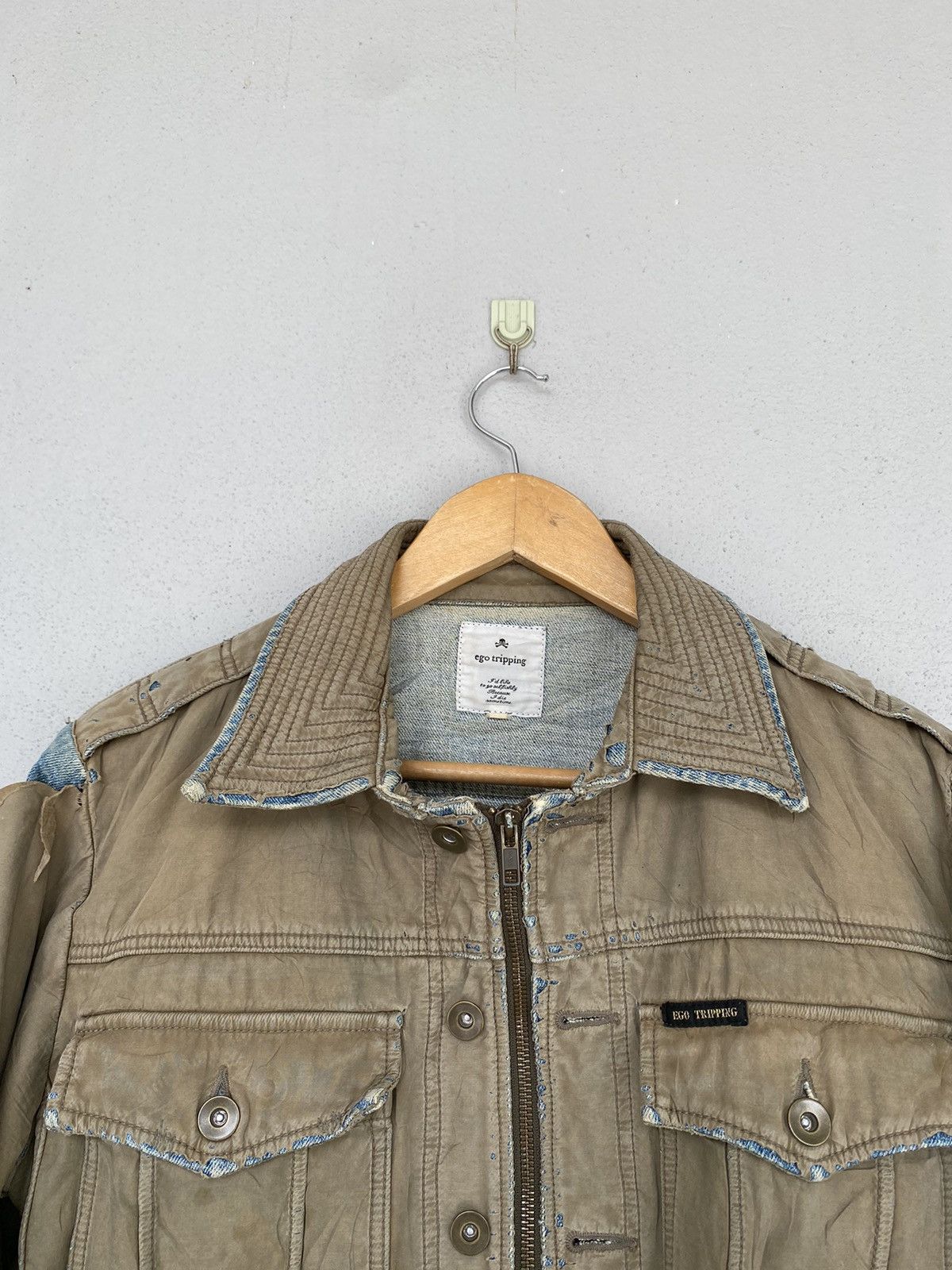 Ego Tripping × Vintage LAST DROP‼️Japanese Brand Distressed Denim Jacket Size US M / EU 48-50 / 2 - 2 Thumbnail