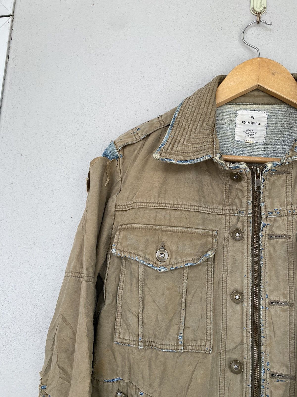 Ego Tripping × Vintage LAST DROP‼️Japanese Brand Distressed Denim Jacket Size US M / EU 48-50 / 2 - 3 Thumbnail