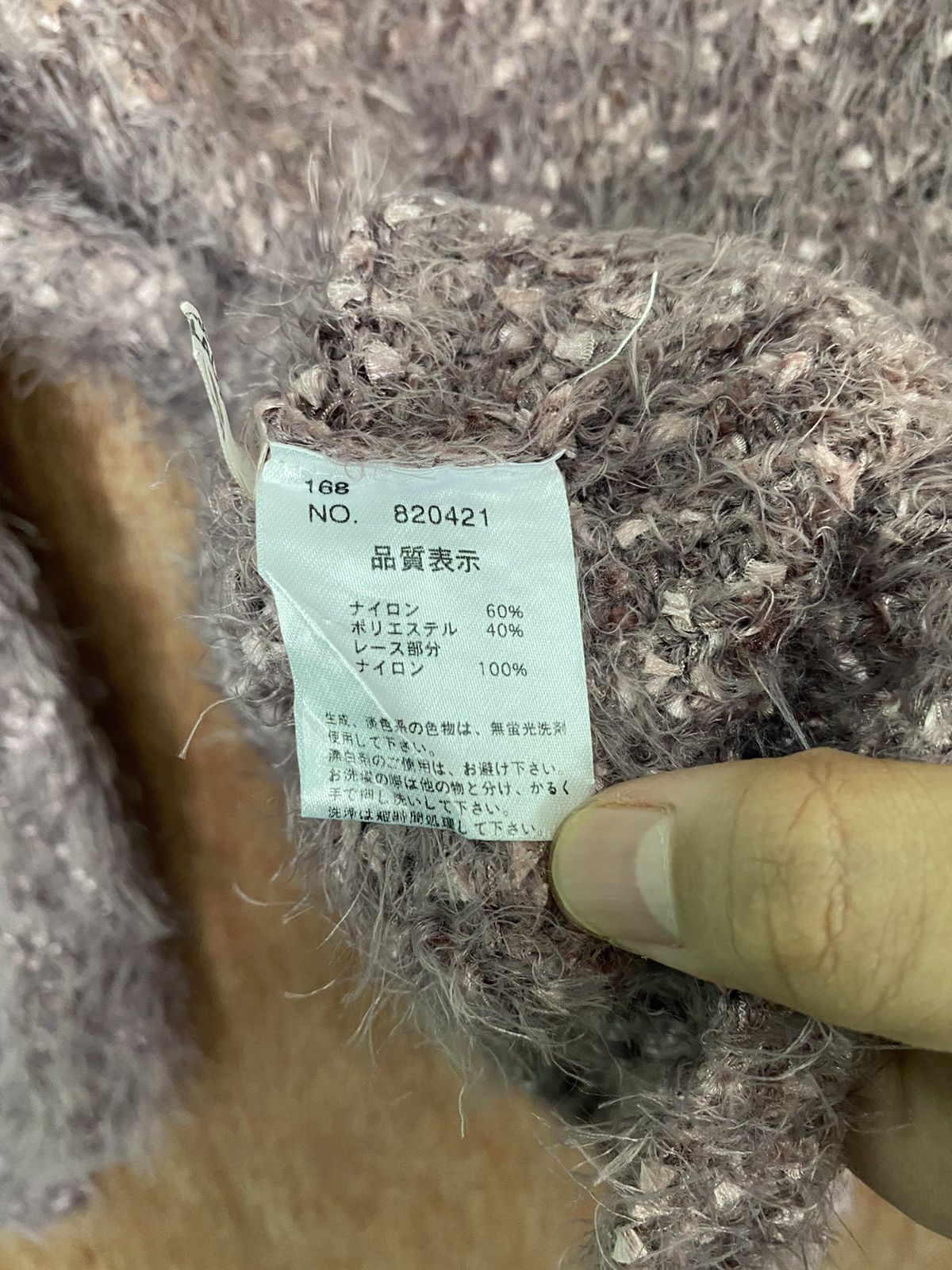 Homespun Knitwear Nice Claup Purple Shag Shaggy Fur Mohair Knitwear #B564 Size S / US 4 / IT 40 - 7 Thumbnail