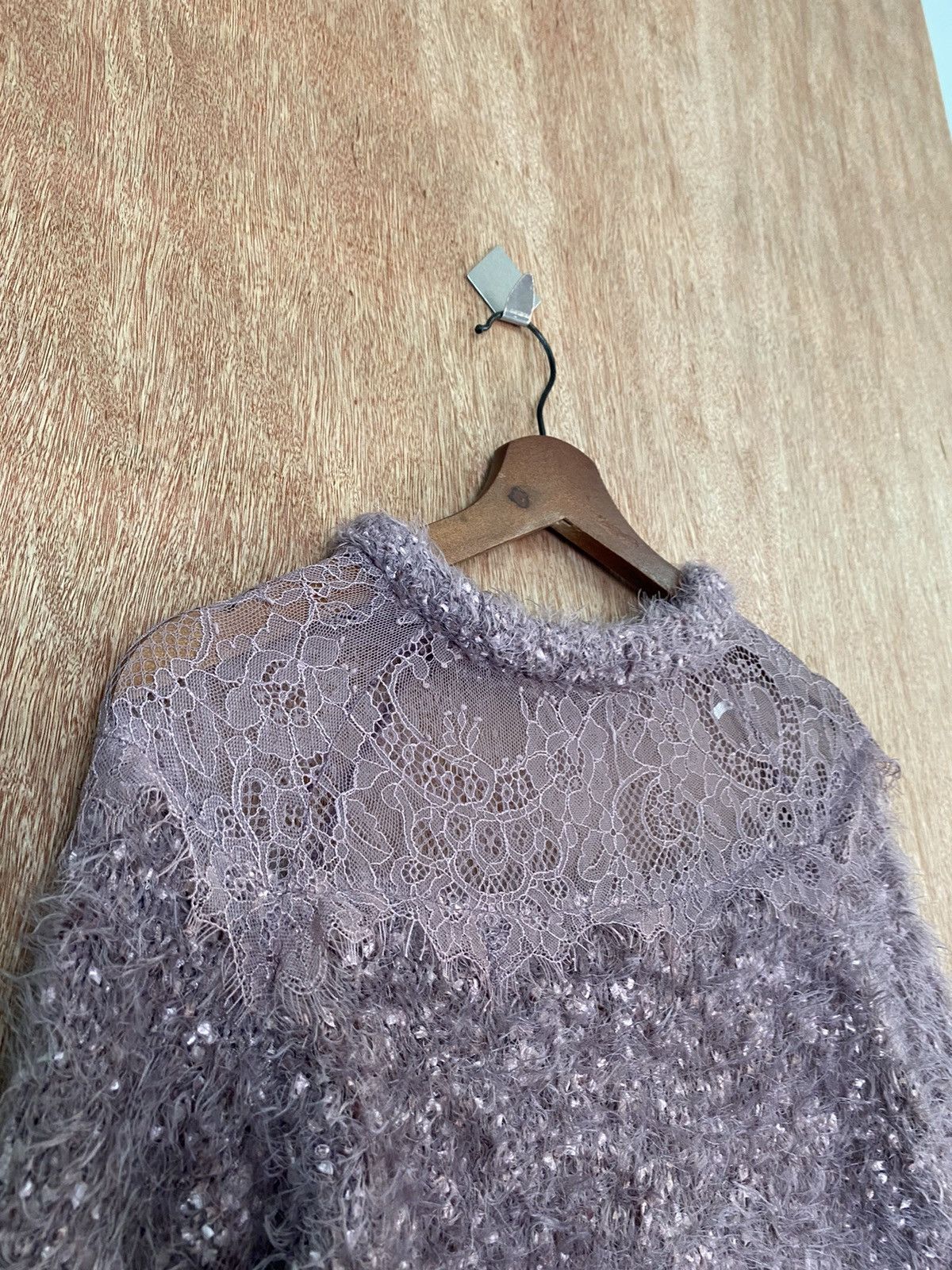 Homespun Knitwear Nice Claup Purple Shag Shaggy Fur Mohair Knitwear #B564 Size S / US 4 / IT 40 - 4 Thumbnail