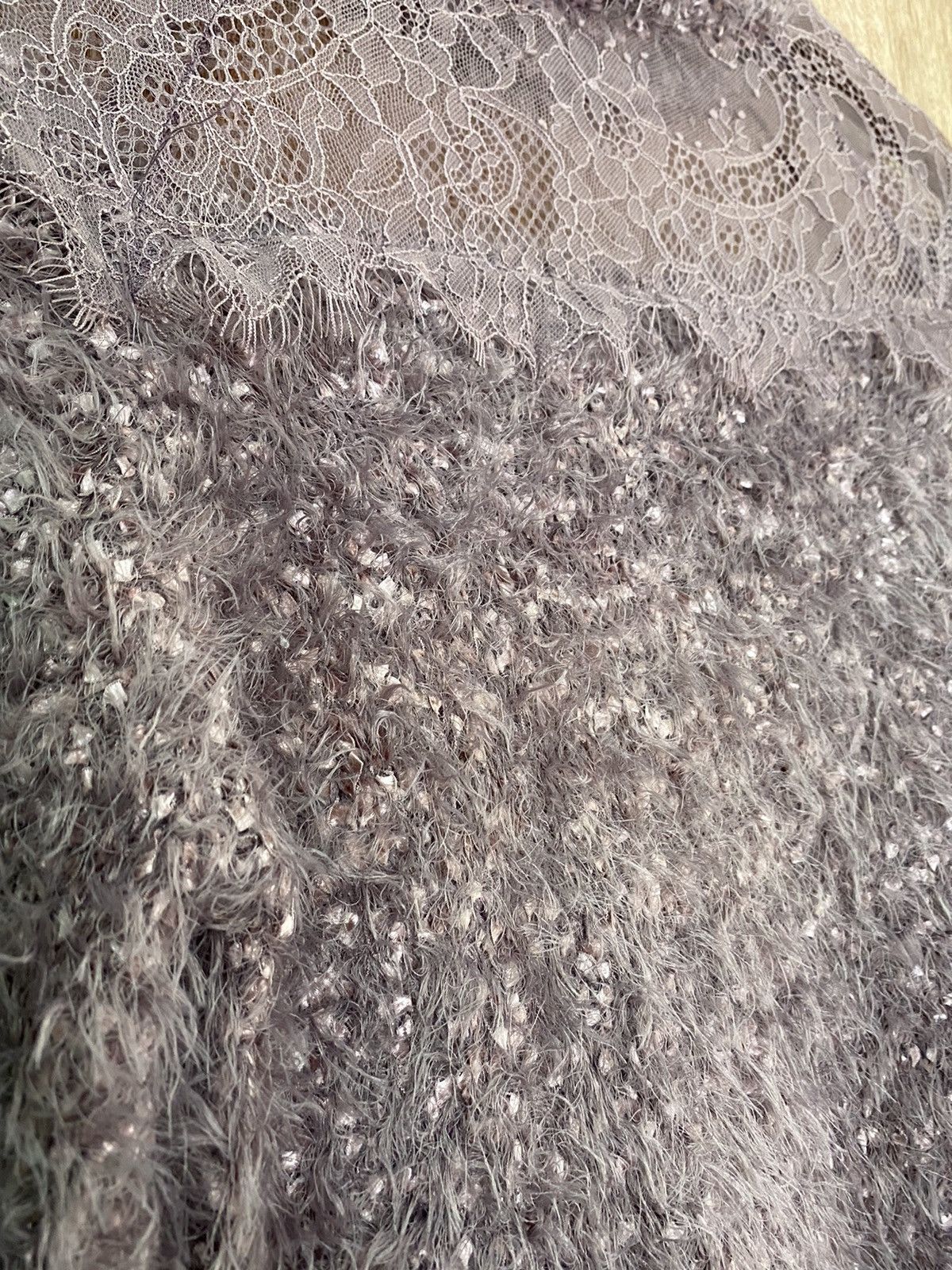 Homespun Knitwear Nice Claup Purple Shag Shaggy Fur Mohair Knitwear #B564 Size S / US 4 / IT 40 - 6 Thumbnail