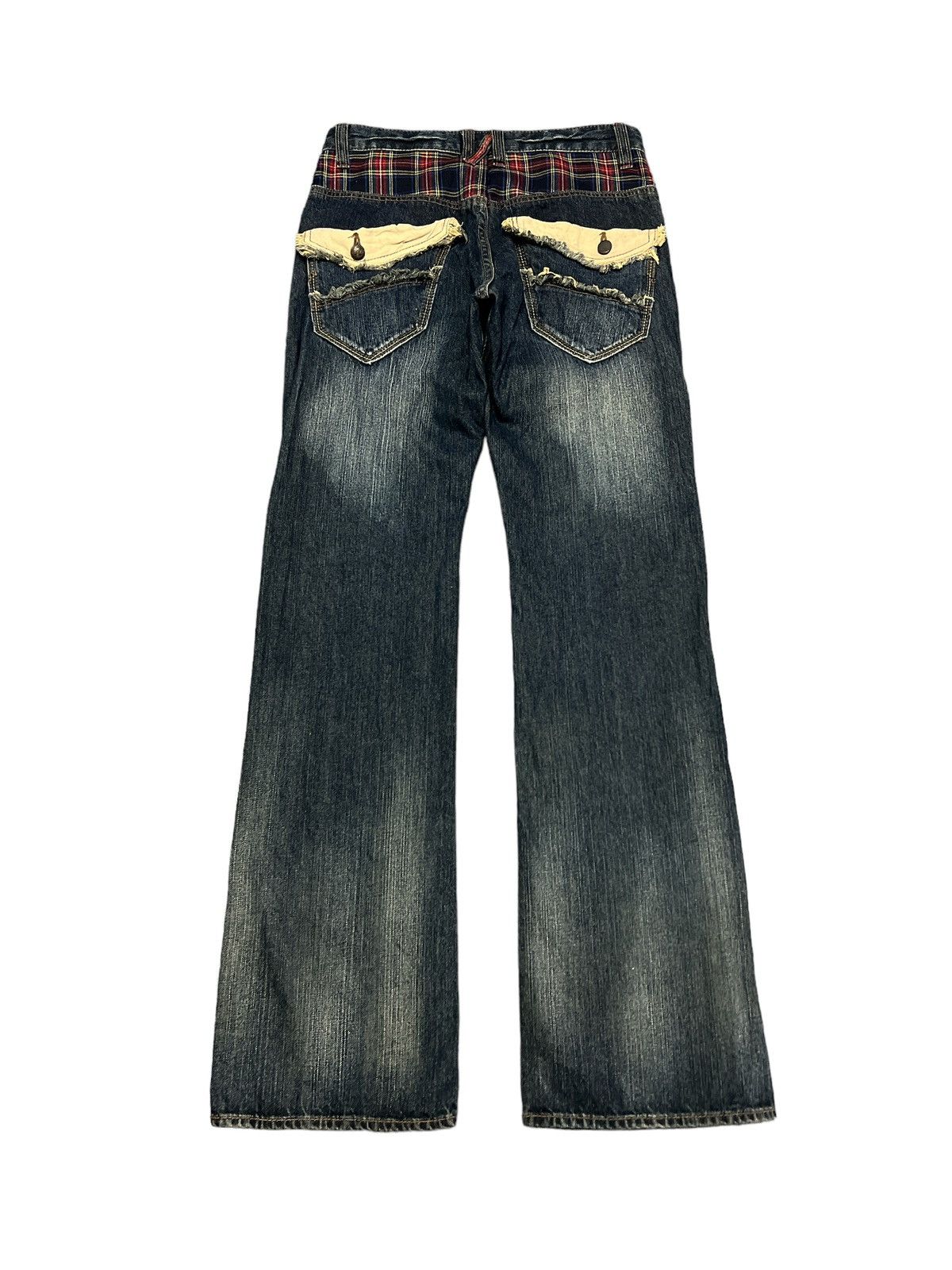 Japanese Brand × Vintage FLARED💥JACK SERIKA DISTRESSED DENIM PANT Size US 28 / EU 44 - 6 Thumbnail