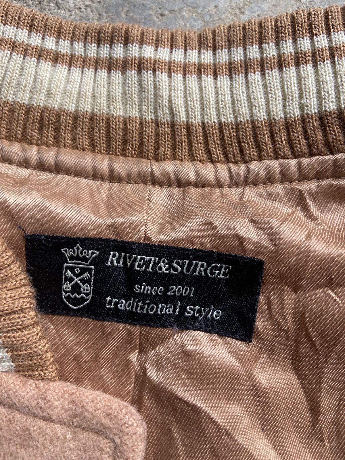 Japanese Brand Rivet & Surge Cafe Crew Varsity Jacket Size US M / EU 48-50 / 2 - 9 Thumbnail