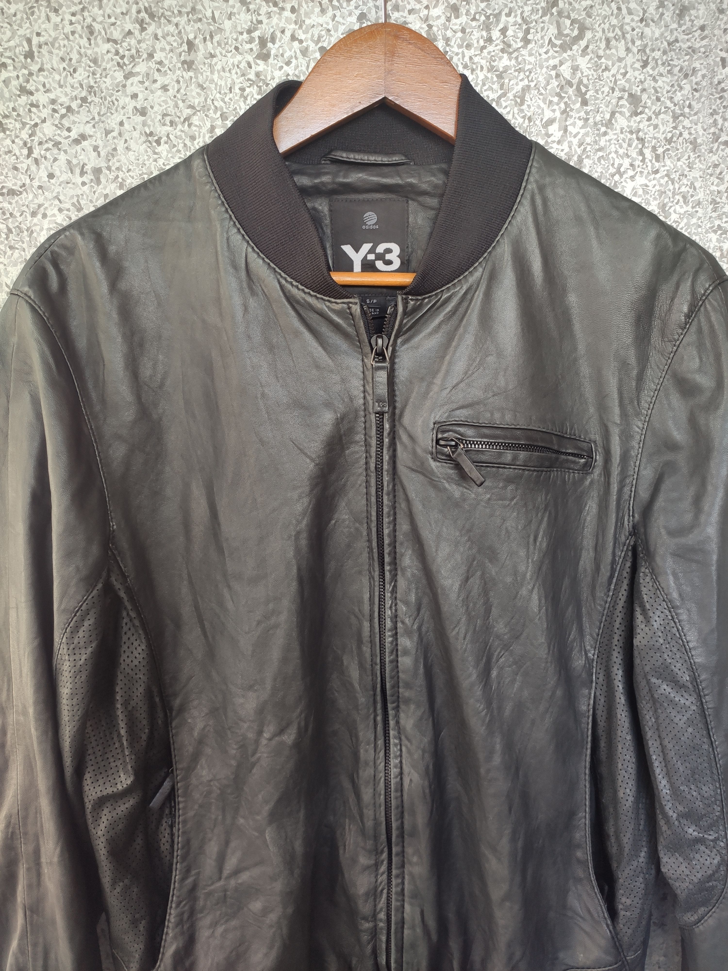 Y-3 Adidas Y-3 leather jacket Yohji Yamamoto Size US S / EU 44-46 / 1 - 1 Thumbnail