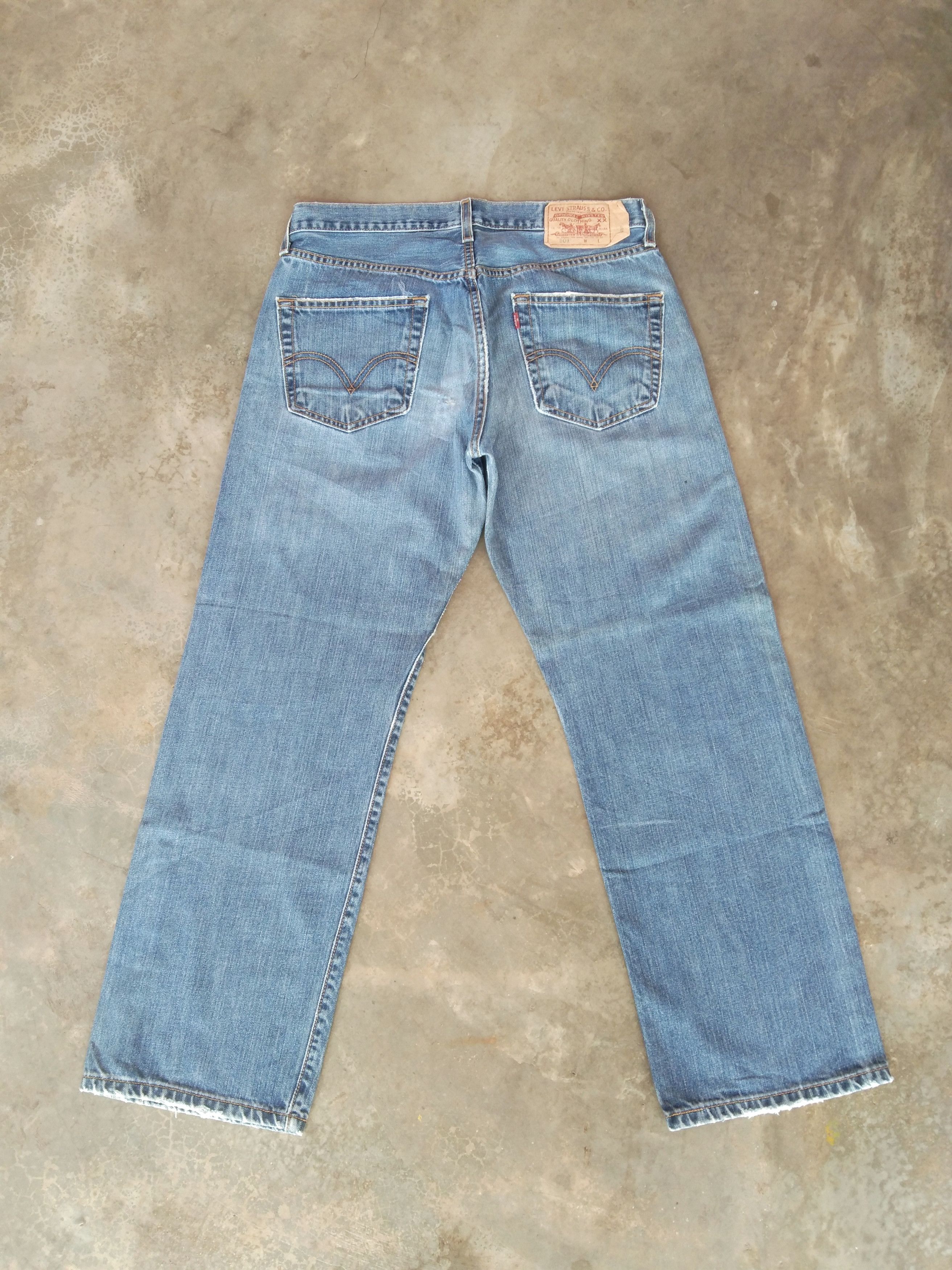 Levi's × Vintage Vintage Levi's 501 Blue Washed Straight Leg Jeans 32x29 Size US 32 / EU 48 - 2 Thumbnail