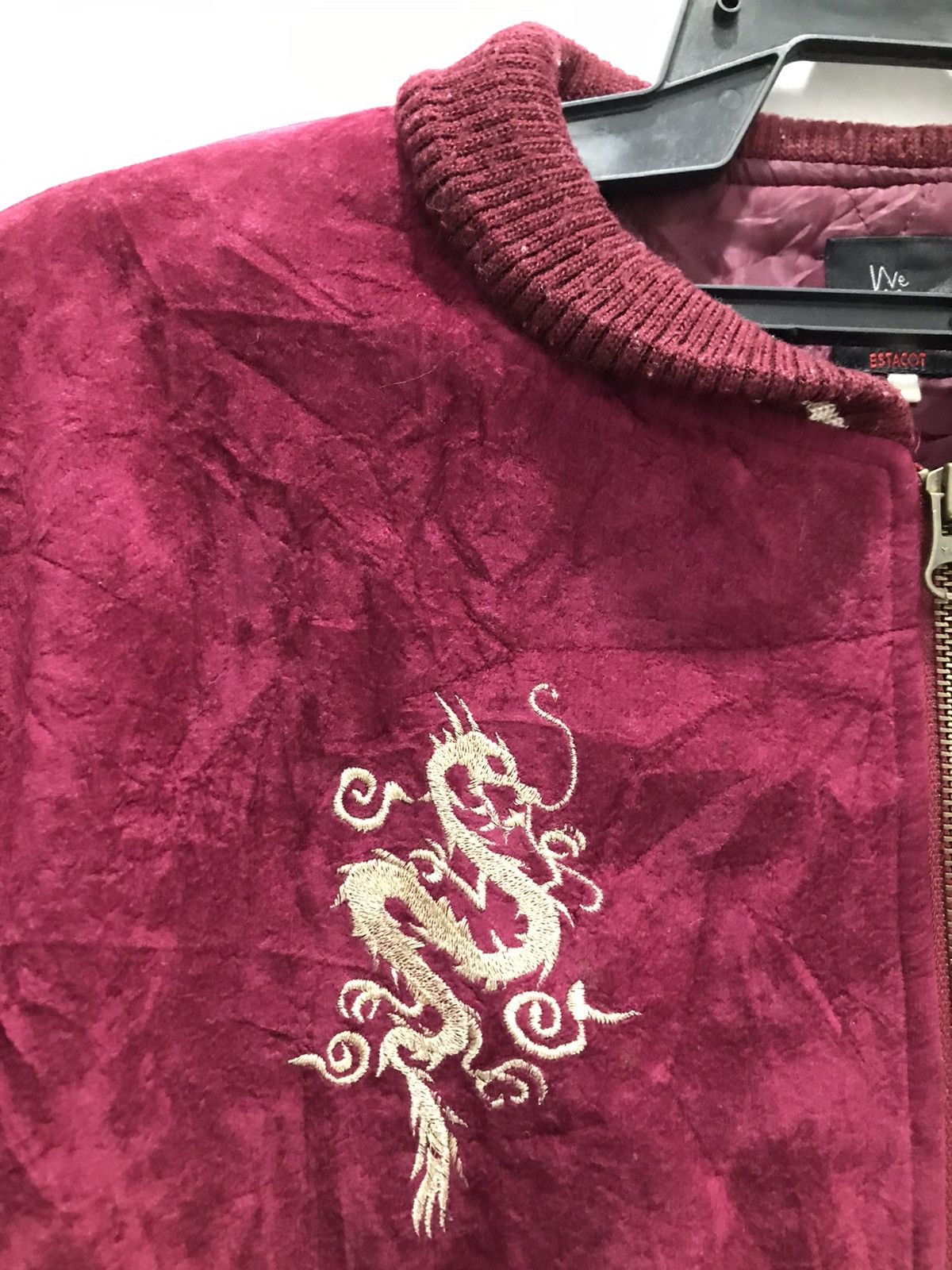 Japanese Brand Estacot sukajan dragon velvet croptop jacket Size US M / EU 48-50 / 2 - 10 Thumbnail