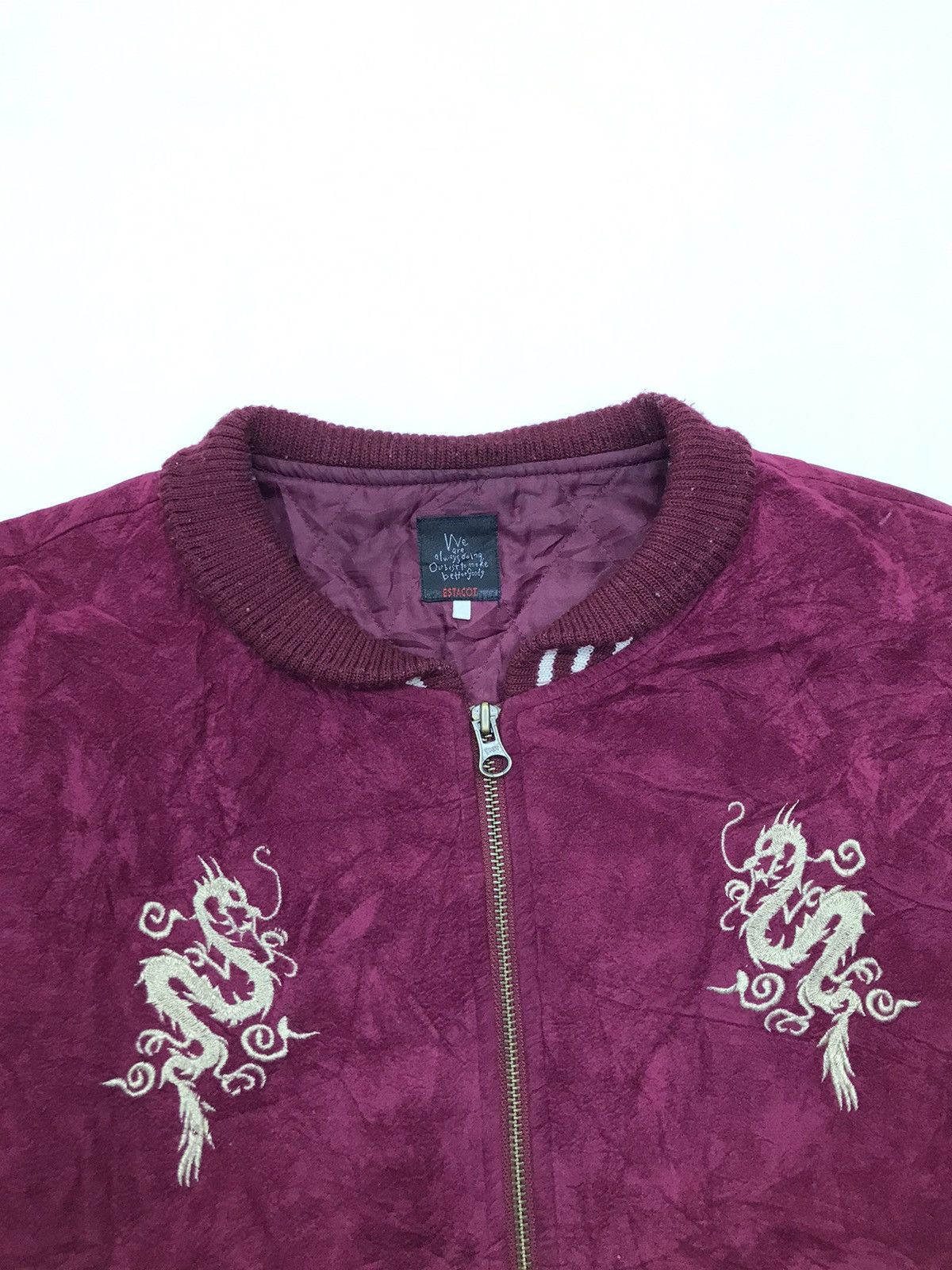 Japanese Brand Estacot sukajan dragon velvet croptop jacket Size US M / EU 48-50 / 2 - 15 Thumbnail