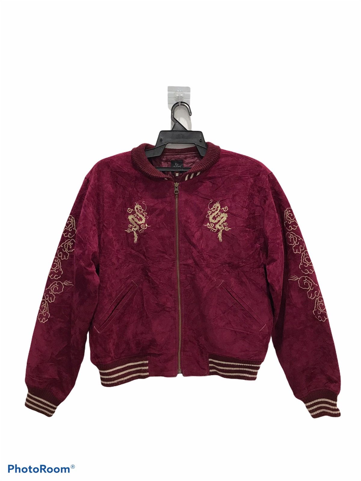 Japanese Brand Estacot sukajan dragon velvet croptop jacket Size US M / EU 48-50 / 2 - 1 Thumbnail