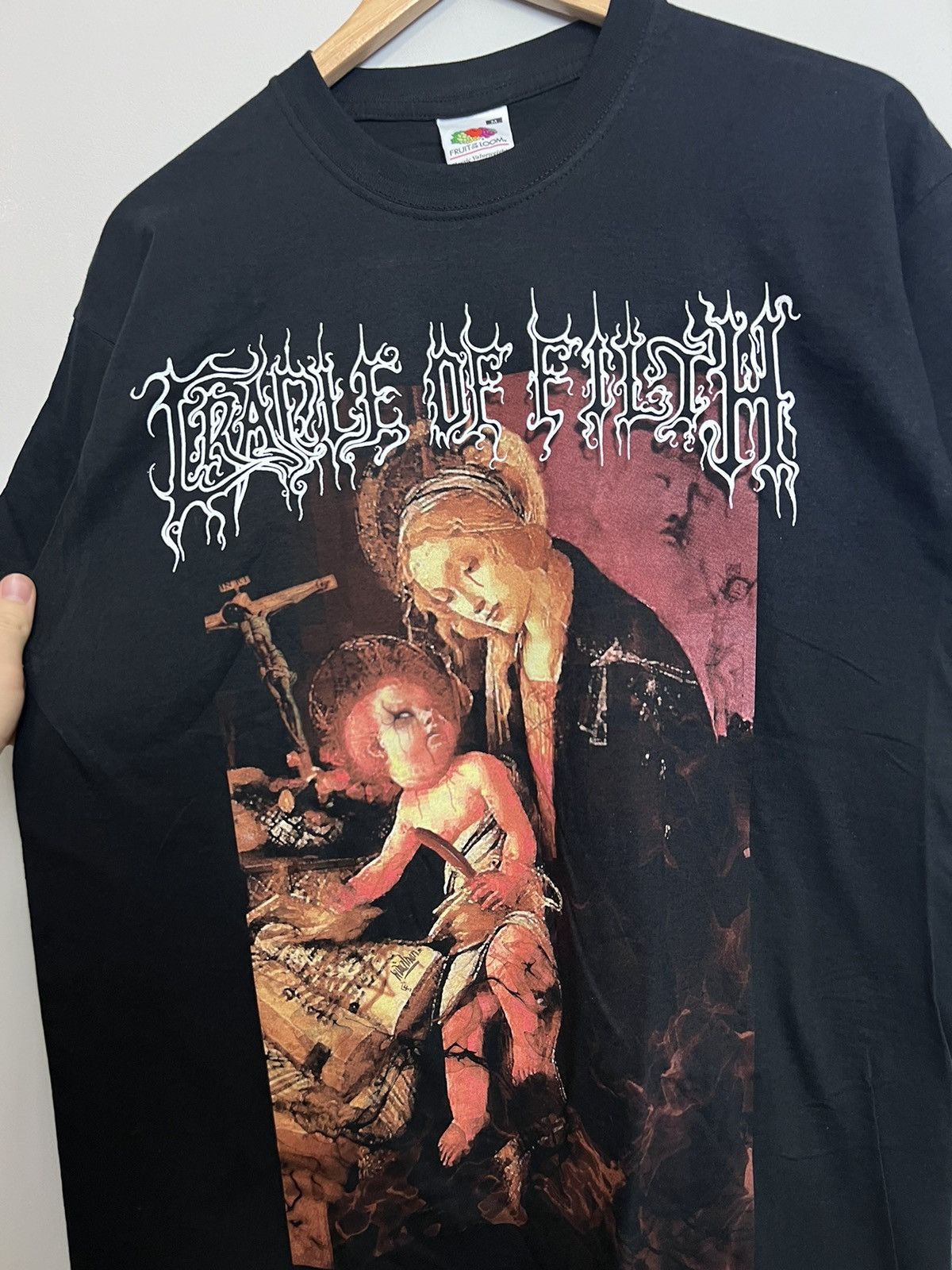 Band Tees × Vintage Vintage Cradle Of Filth Black Metal For Bastard Band Tee 00s Size US M / EU 48-50 / 2 - 3 Thumbnail