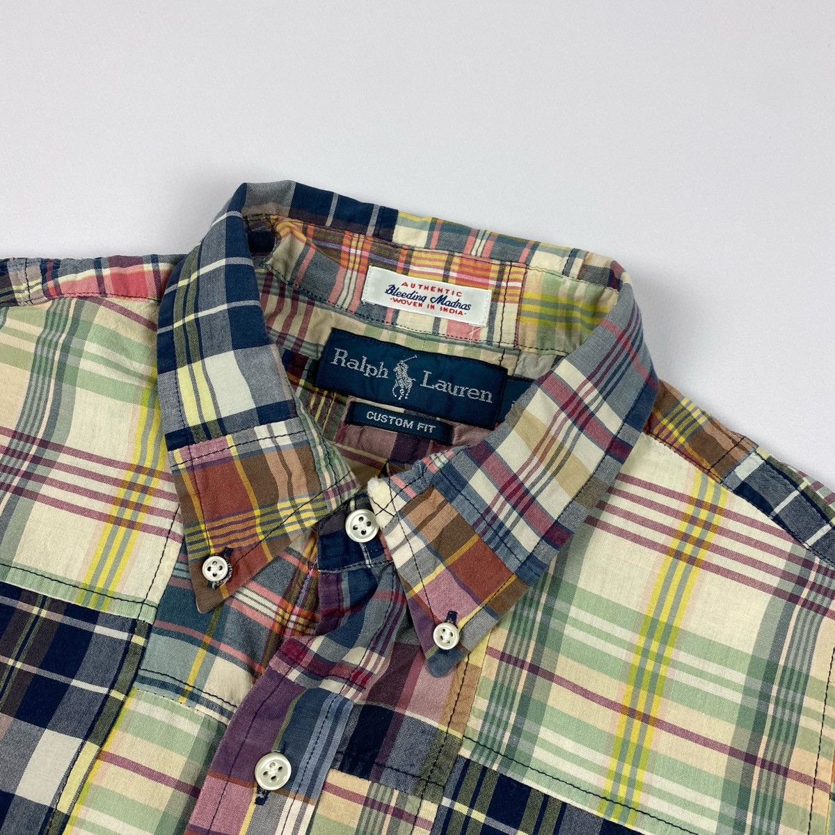 Polo Ralph Lauren × Vintage Vintage Polo Ralph Lauren Patchwork Short Sleeve Shirt Size US M / EU 48-50 / 2 - 3 Thumbnail