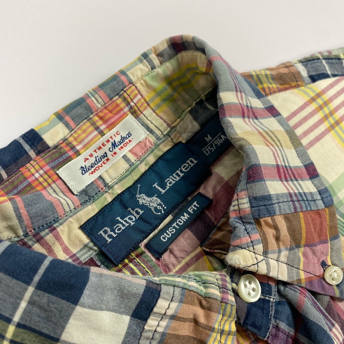 Polo Ralph Lauren × Vintage Vintage Polo Ralph Lauren Patchwork Short Sleeve Shirt Size US M / EU 48-50 / 2 - 5 Thumbnail
