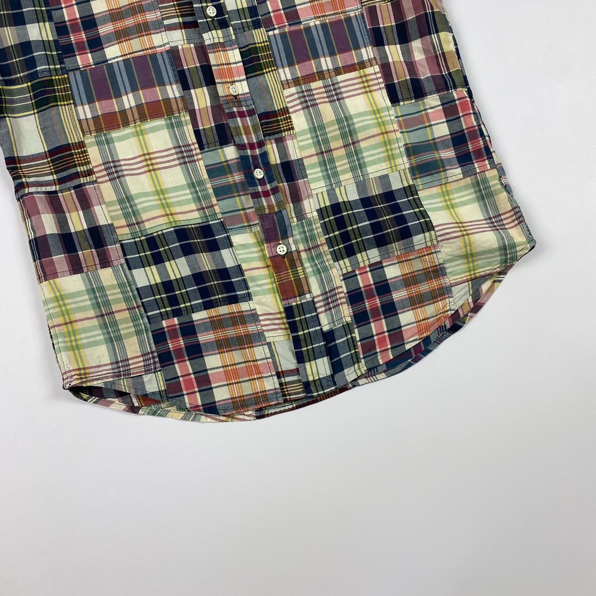 Polo Ralph Lauren × Vintage Vintage Polo Ralph Lauren Patchwork Short Sleeve Shirt Size US M / EU 48-50 / 2 - 7 Thumbnail