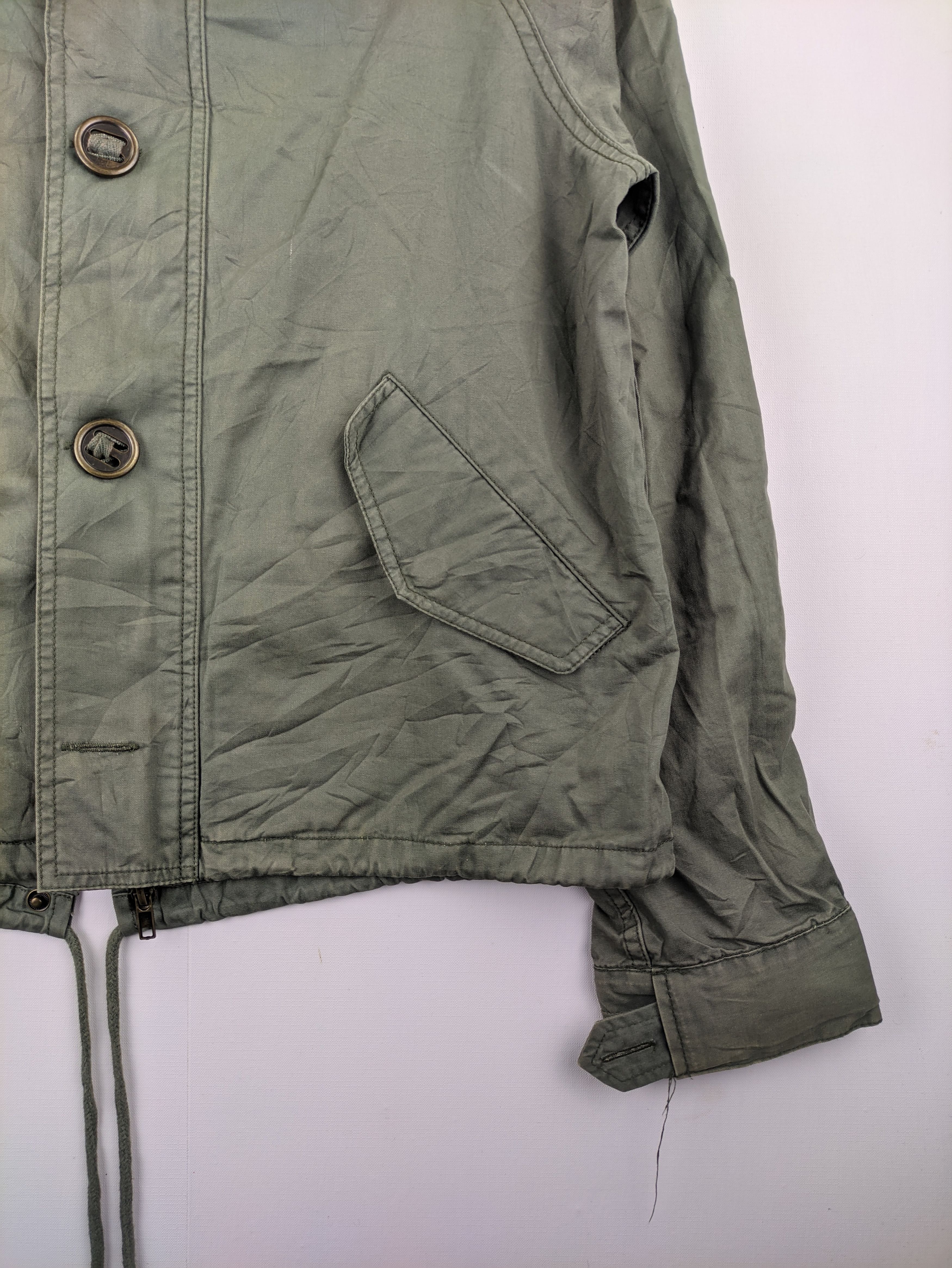 Japanese Brand × Vintage Steals🔥Vintage Fish Tail Parka Cropped by Chip Clip Size M / US 6-8 / IT 42-44 - 7 Thumbnail