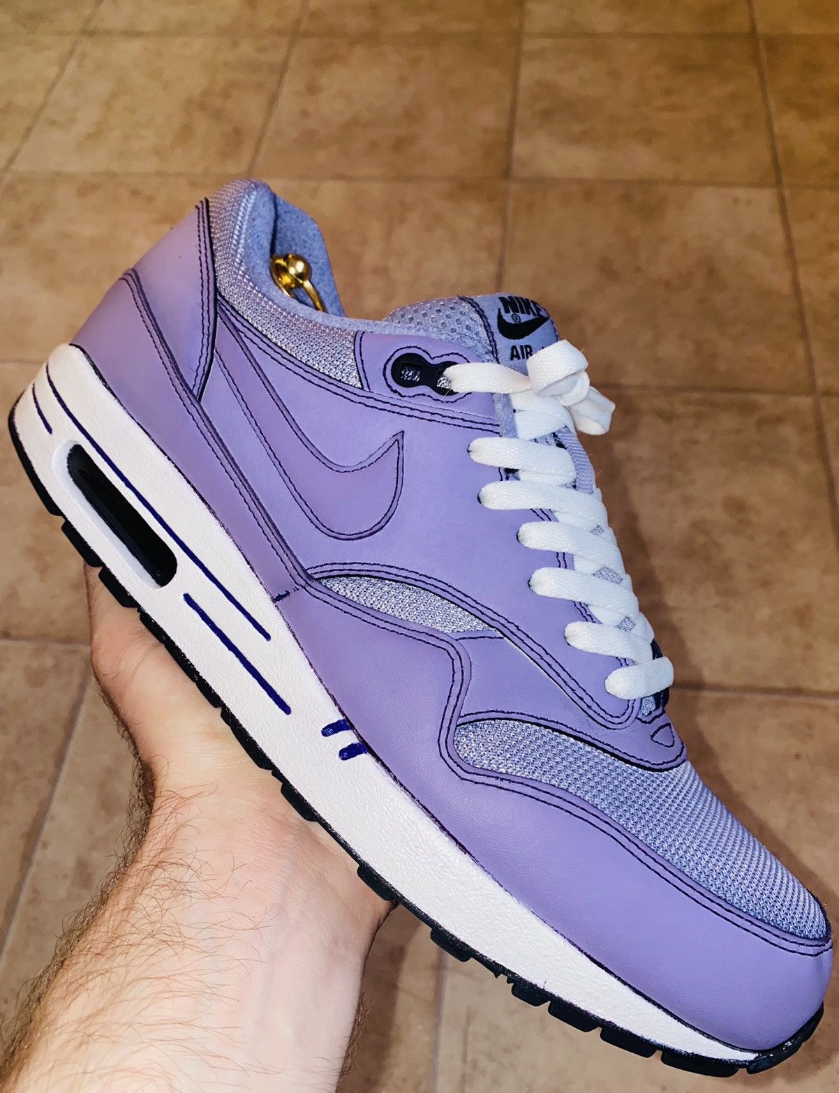 Nike × Patta × Purple NikeLab Air Max1 DipDye 2015 Tn Bw Atmos Parra ACG Size US 10.5 / EU 43-44 - 19 Thumbnail